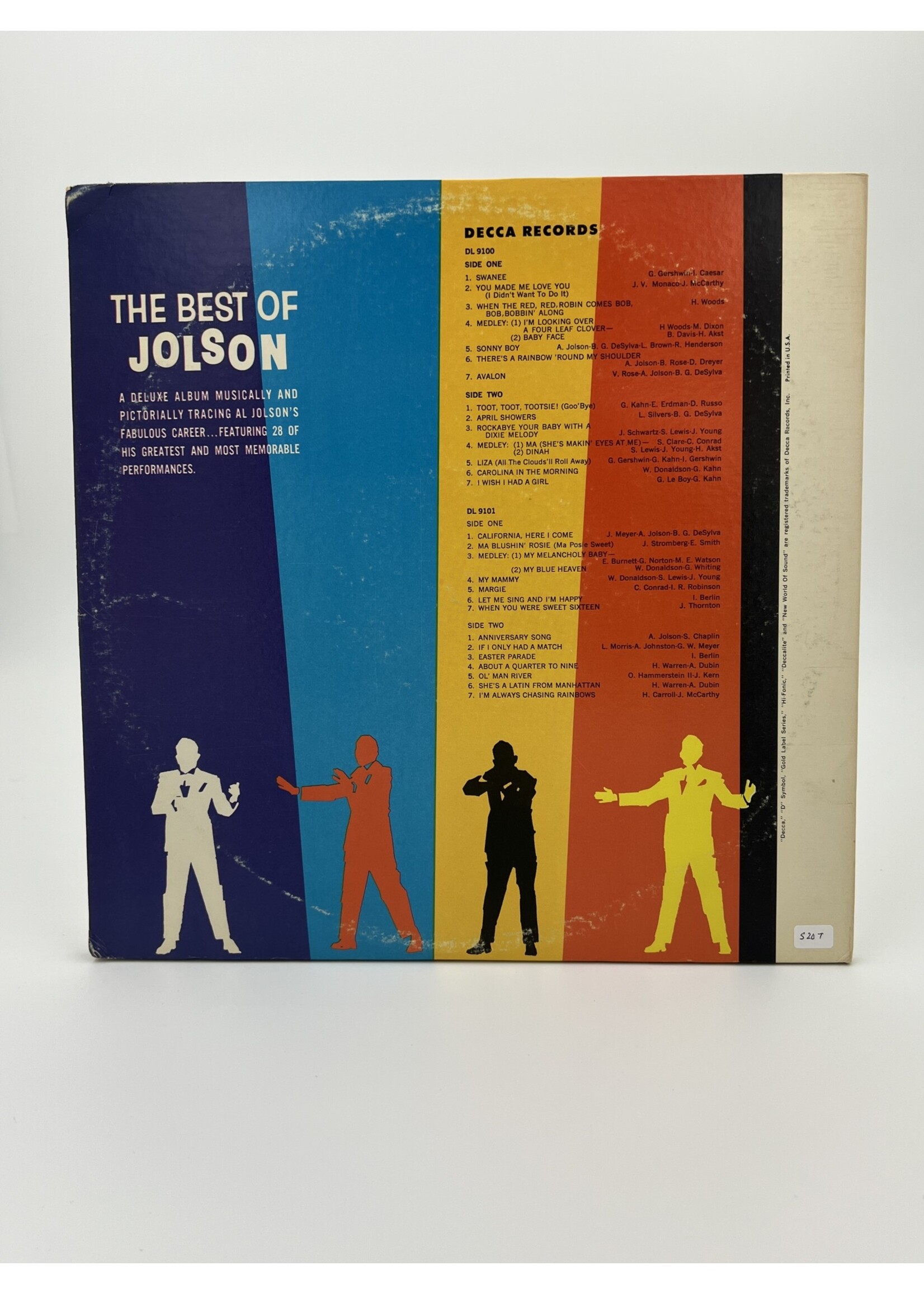 LP   The Best Of Al Jolson LP Record