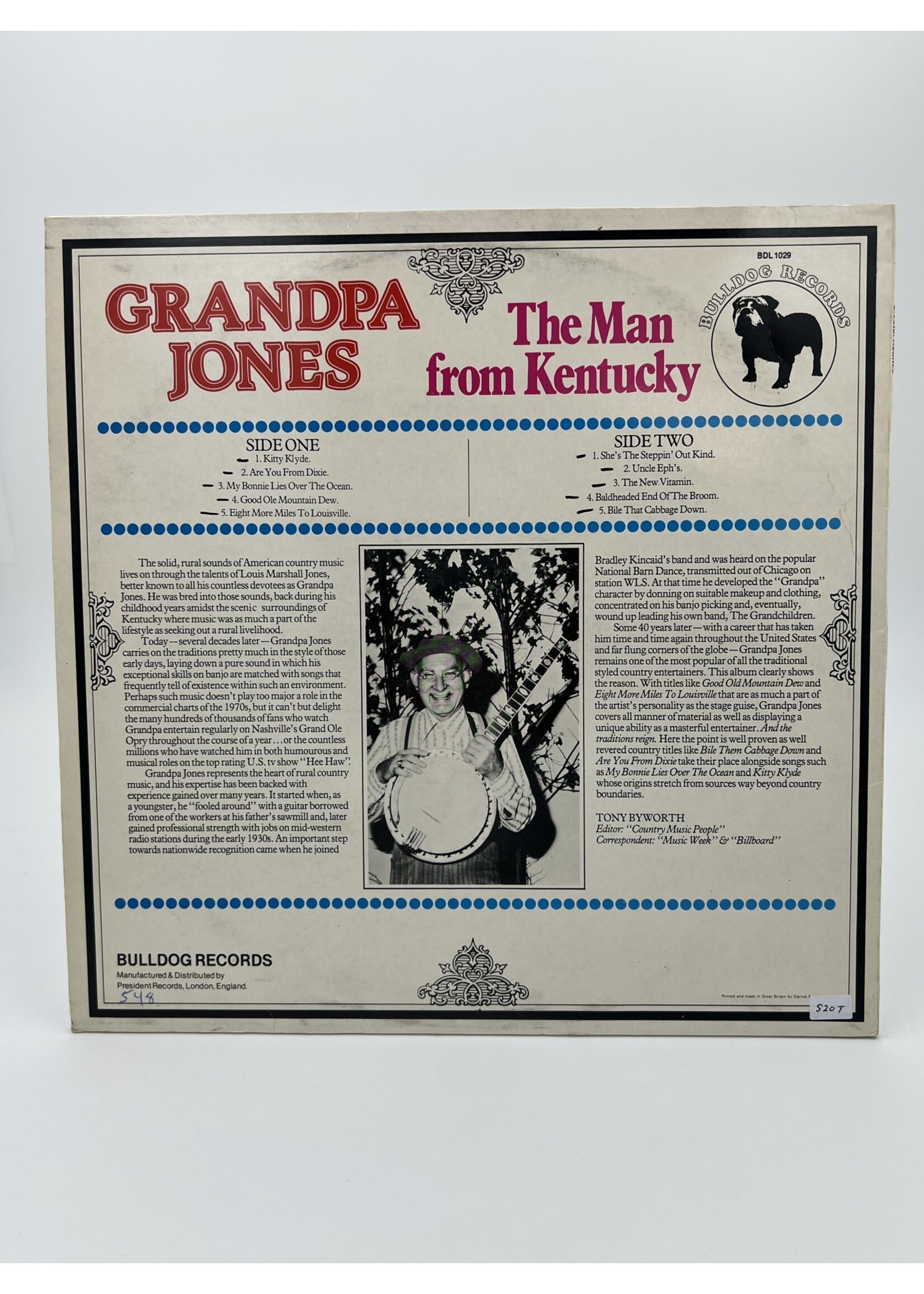 LP   Grandpa Jones The Man From Kentucky LP Record
