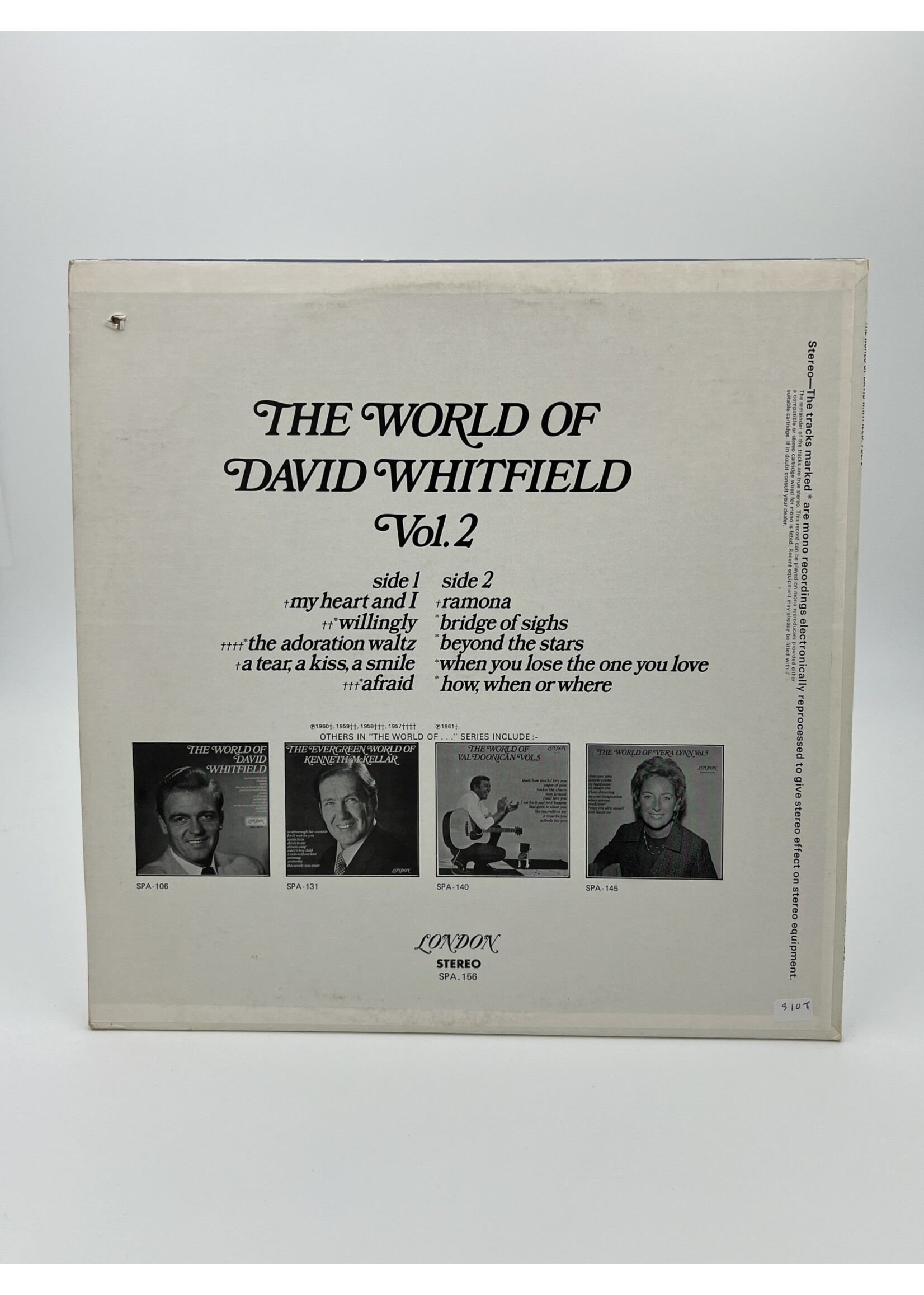 LP   The World Of David Whitfield Volume 2 LP Record
