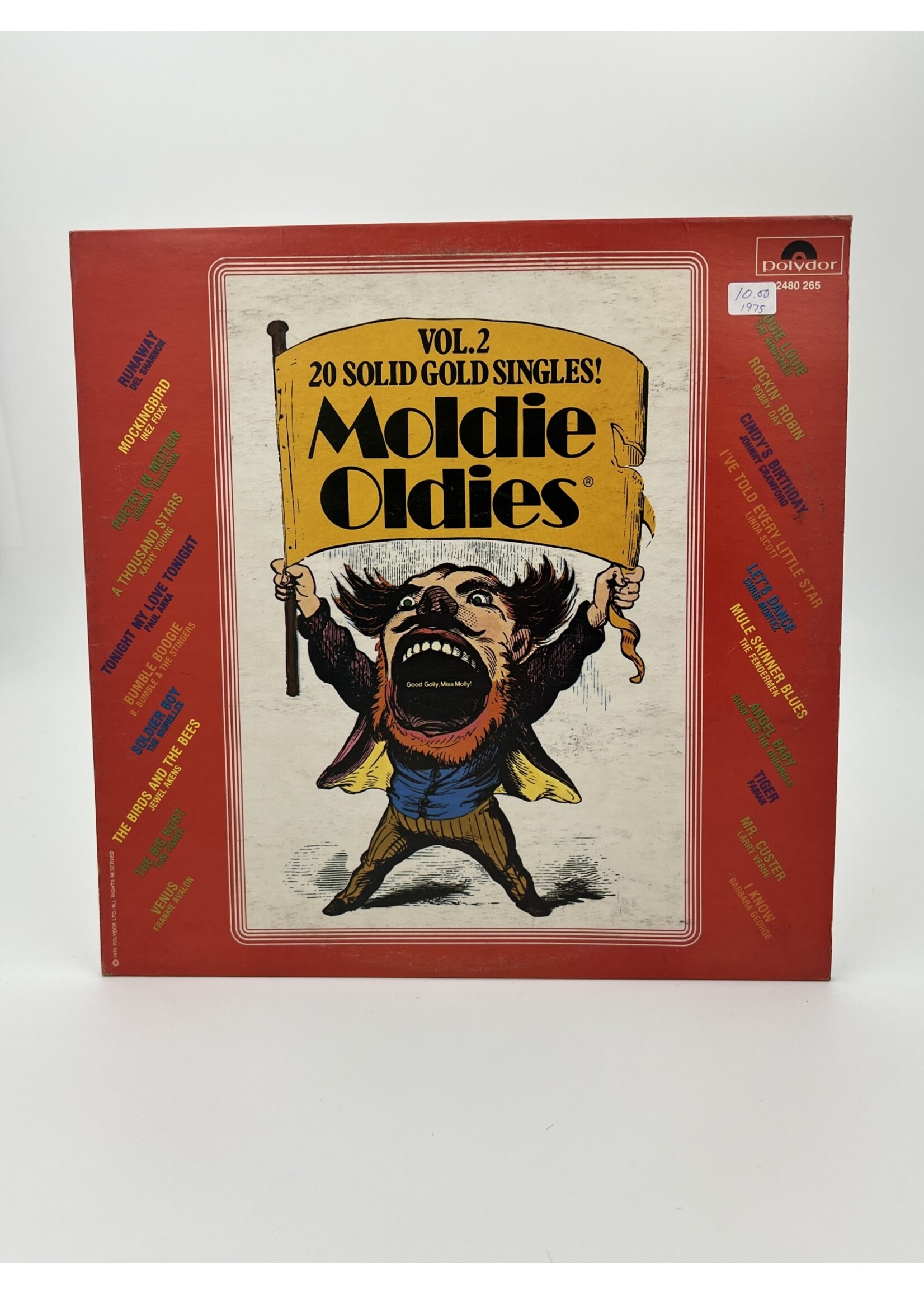 LP   Moldie Oldies 20 Solid Gold Singles Volume 2 LP Record