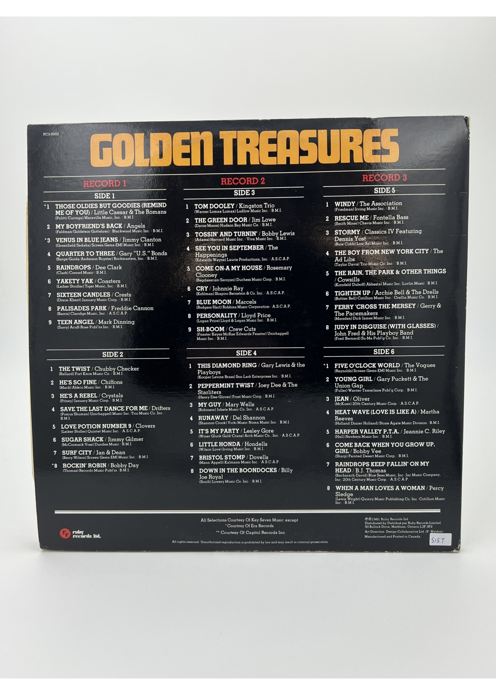 LP   Golden Treasures Special Edition 50 Hits By Original Artists 3 LP Record