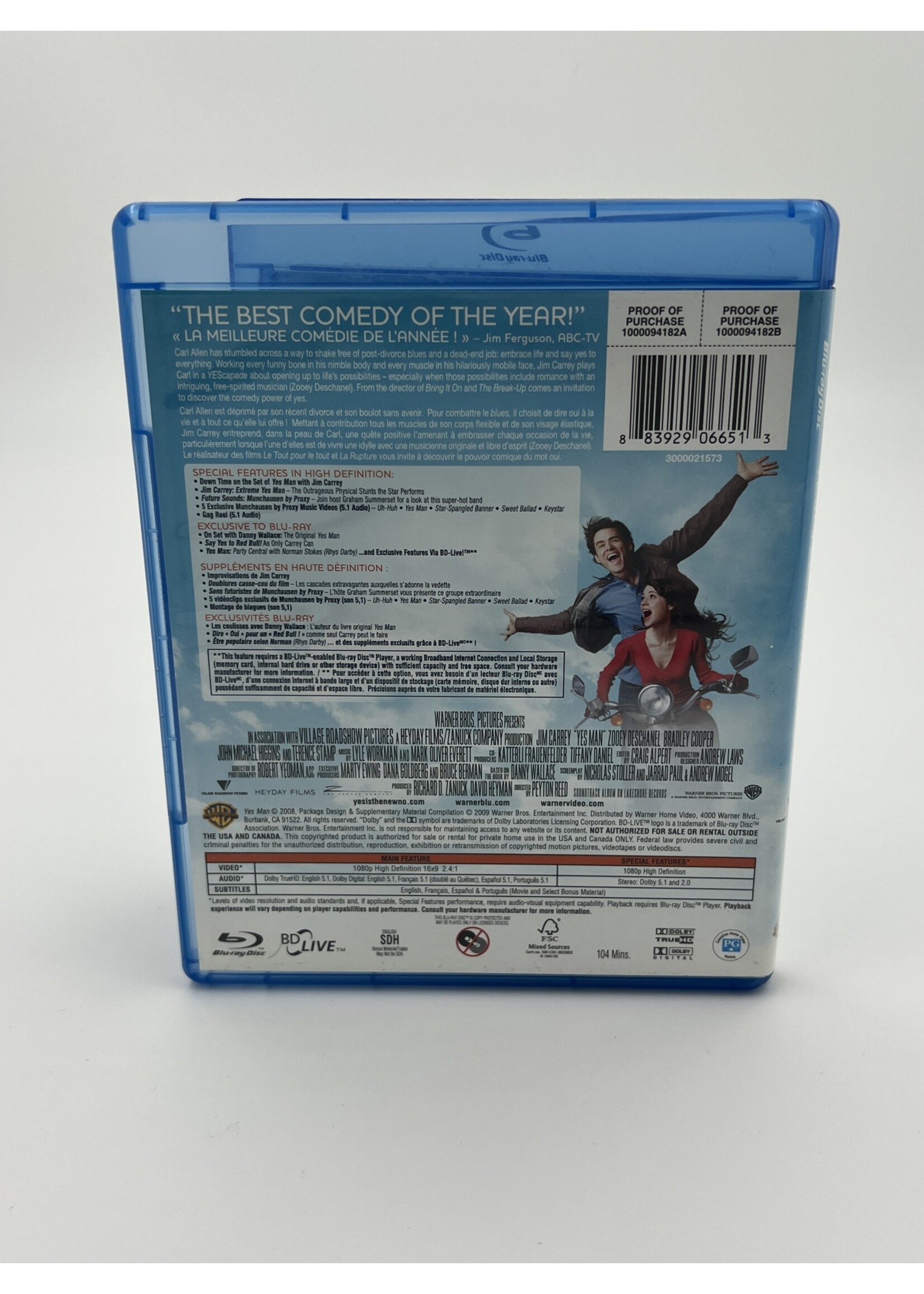 Bluray Yes Man Bluray