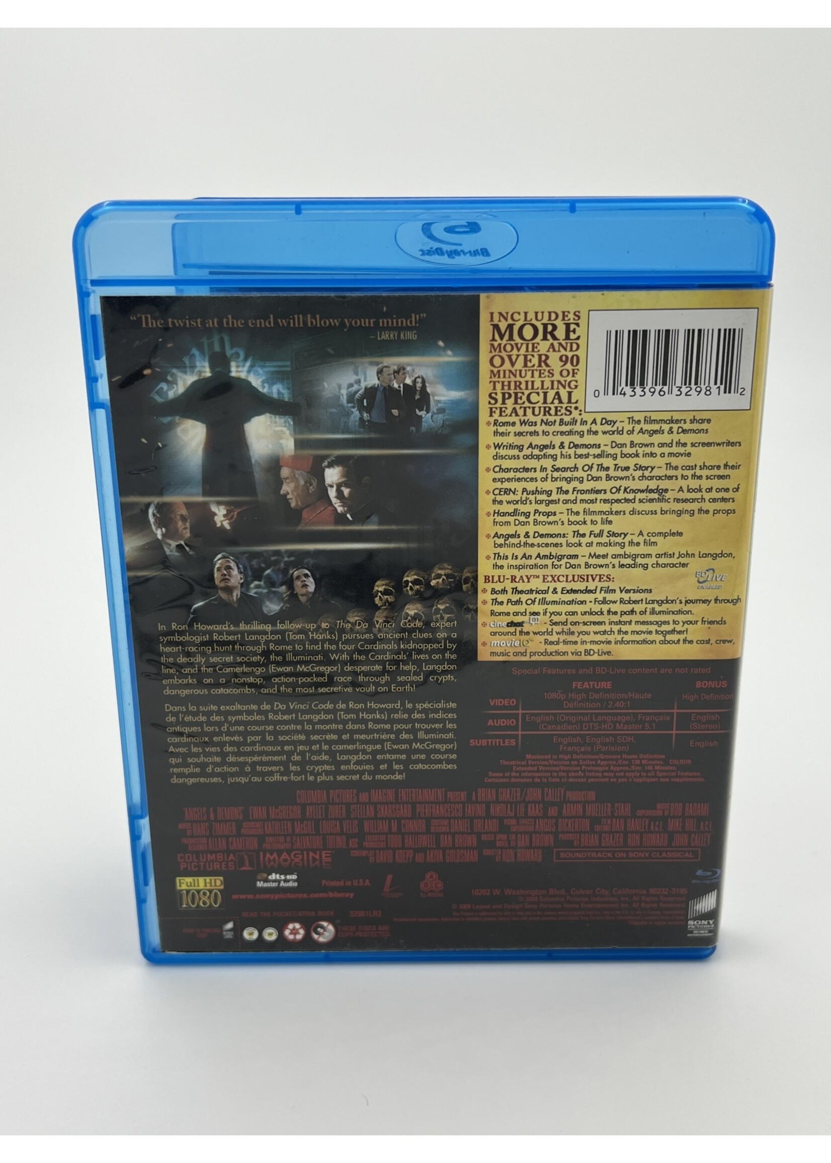 Bluray Angels And Demons Theatrical And Extended Edition Bluray