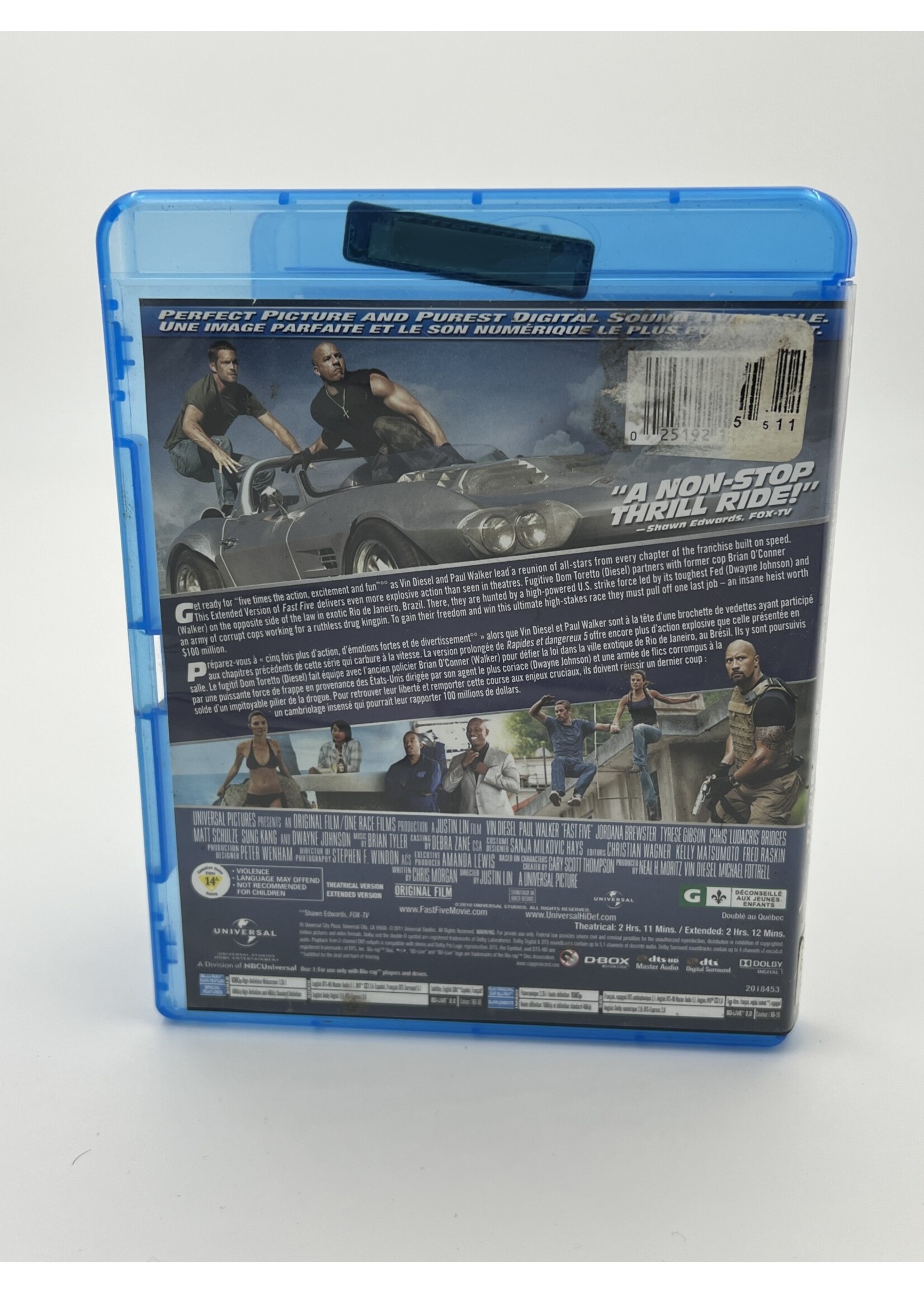 Bluray Fast Five Extended Edition Bluray
