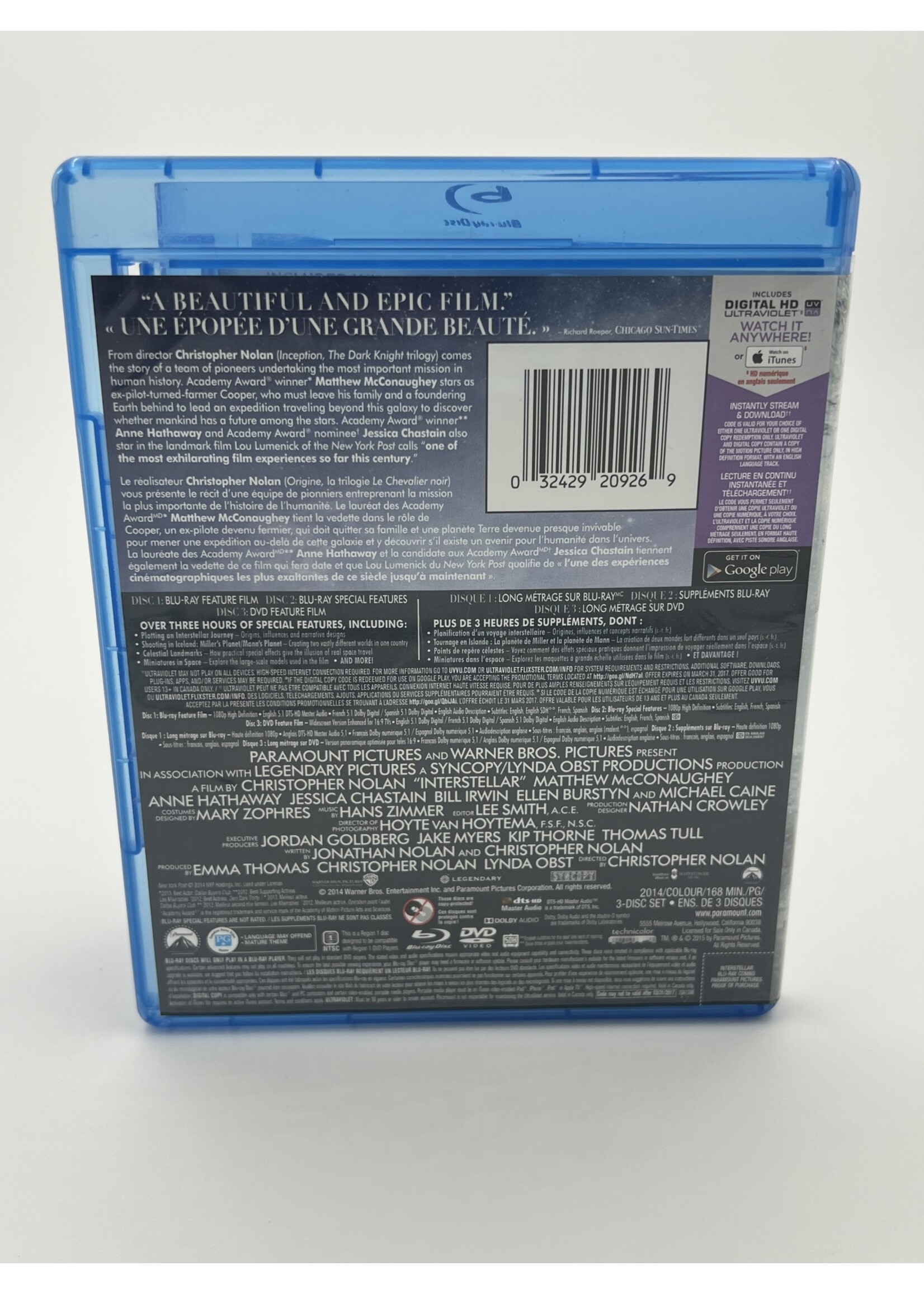 Bluray Interstellar Bluray