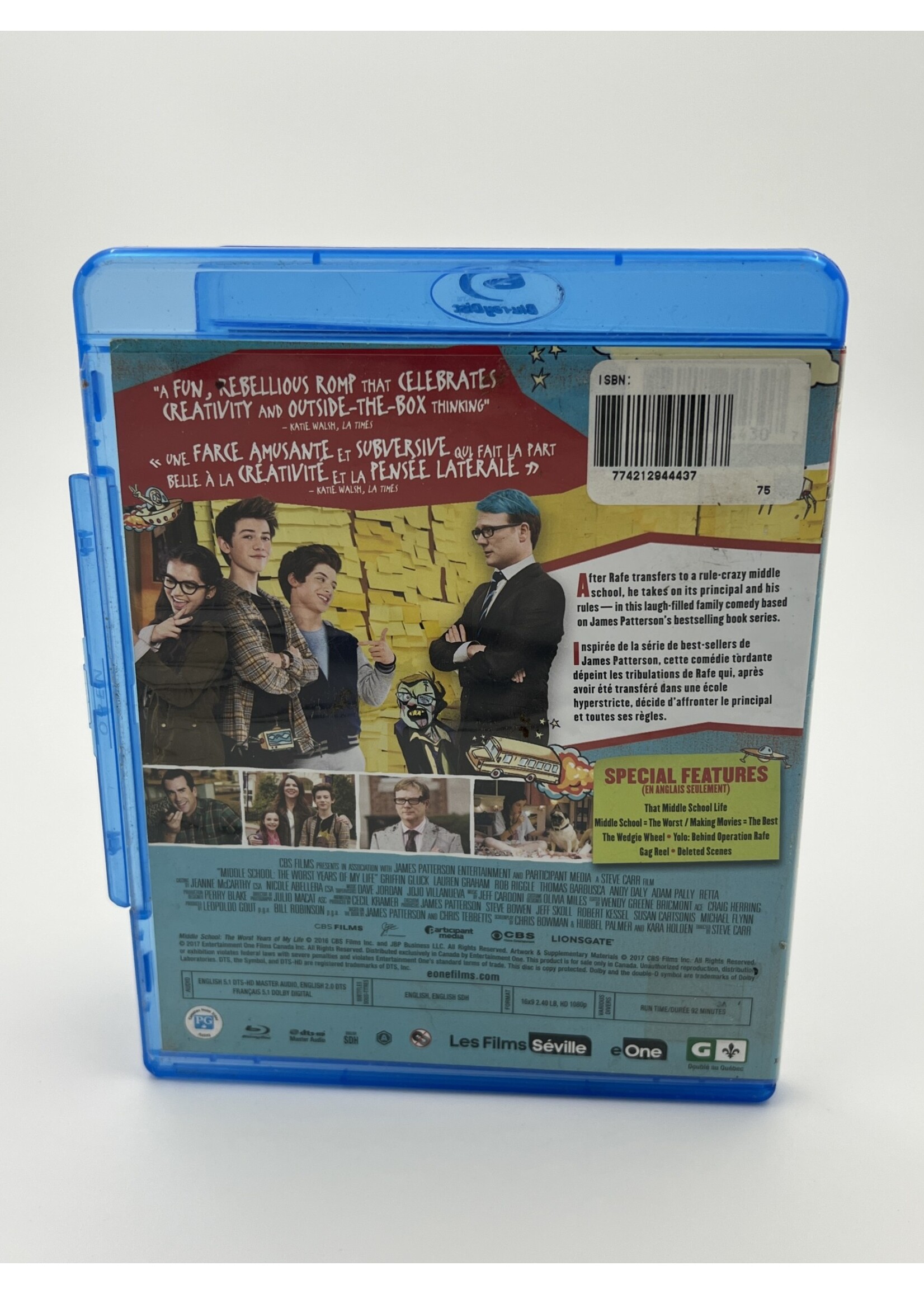 Bluray   Middle School The Worst years Of My Life Bluray