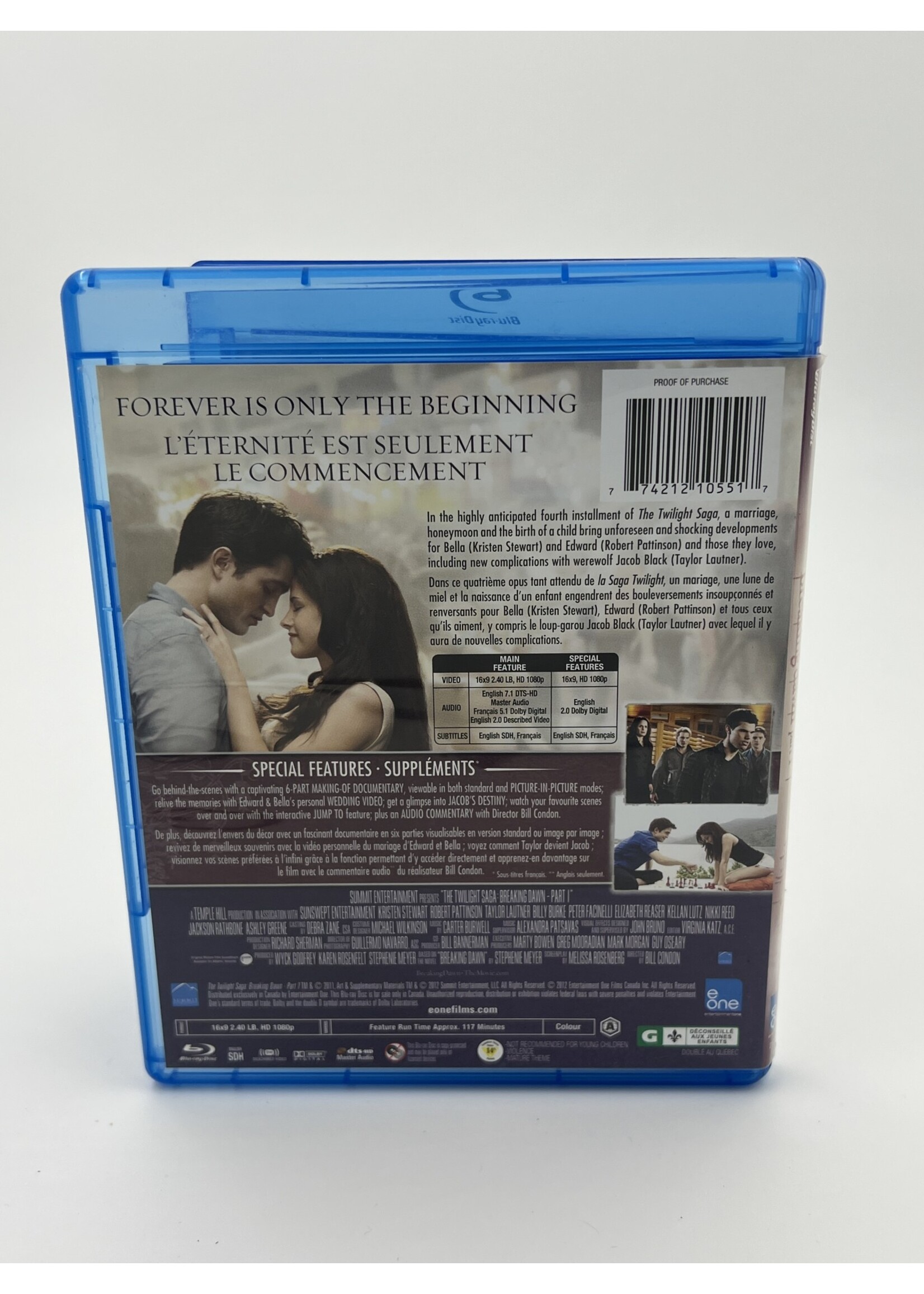 Bluray The Twilight Saga Breaking Dawn Part One Special Edition Bluray