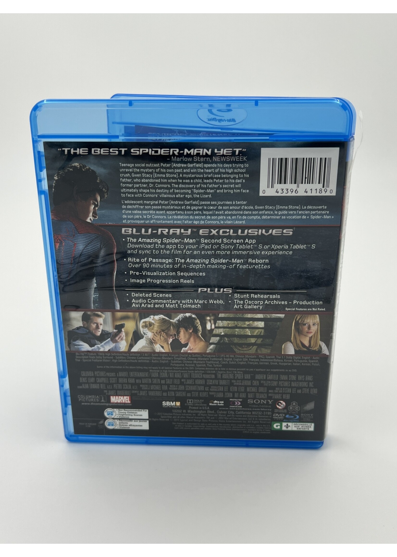 Bluray The Amazing Spider Man Bluray + DVD
