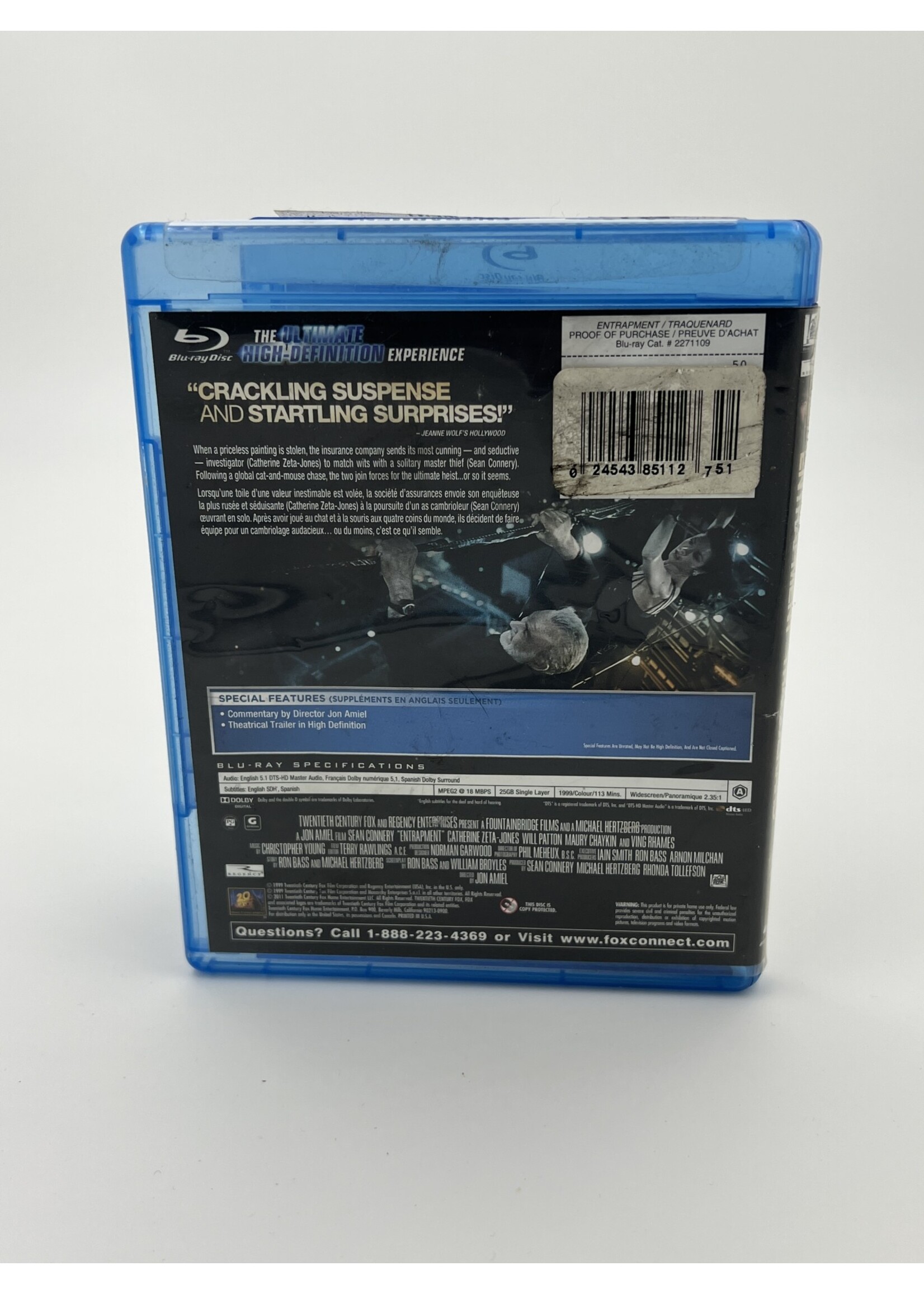 Bluray Entrapment Bluray
