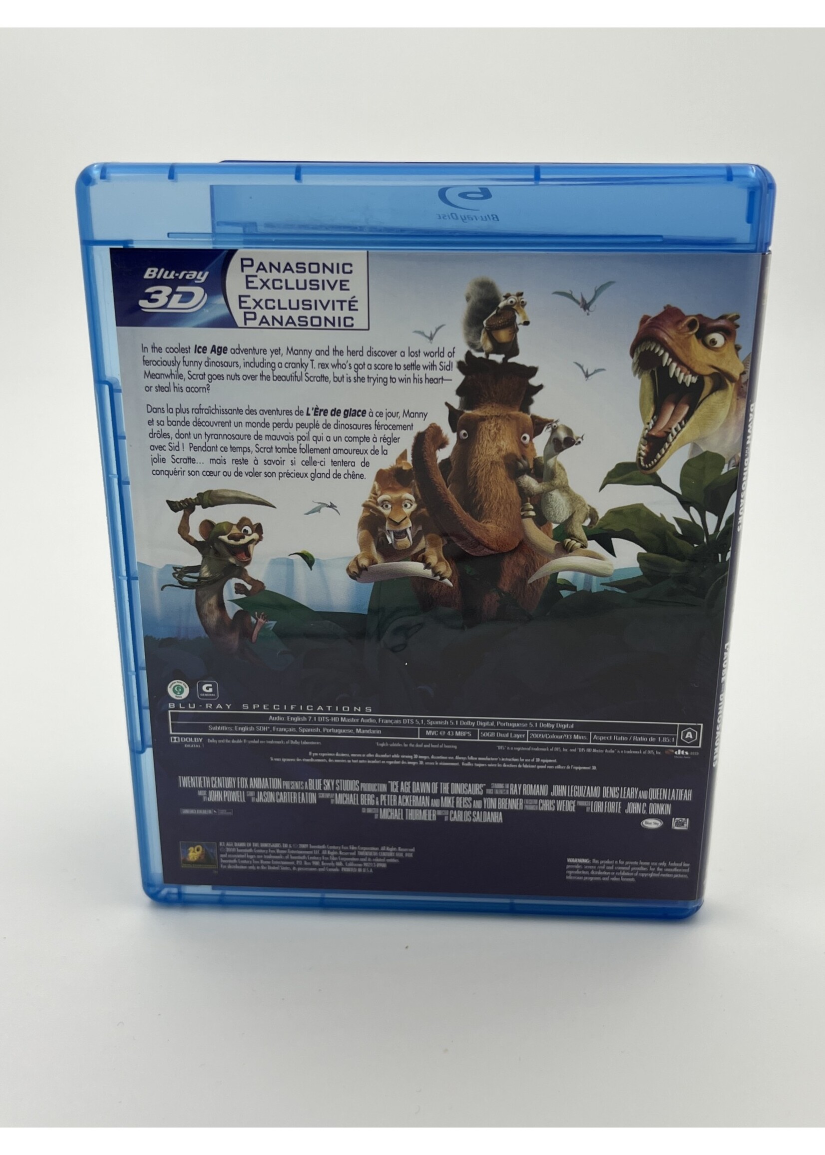 Bluray Ice Age Dawn Of The Dinosaurs 3D Bluray