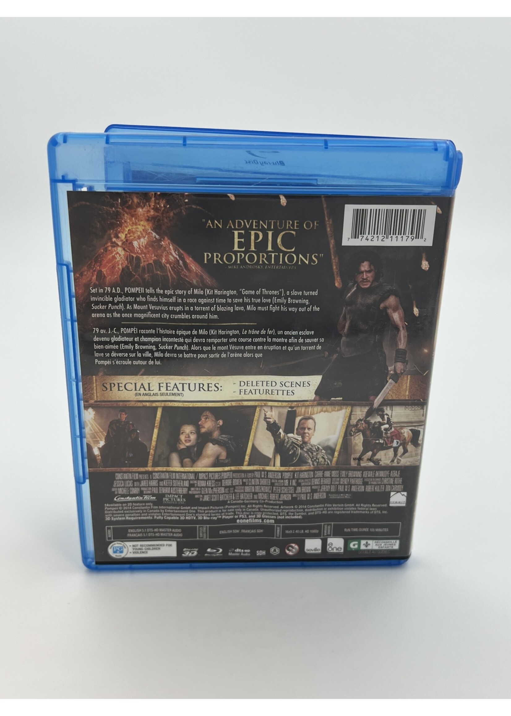 Bluray Pompeii 3D Bluray