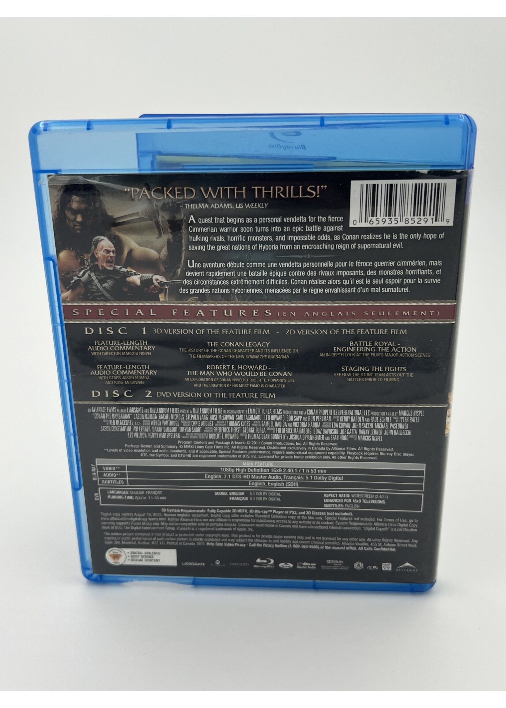 Bluray Conan The Barbarian 3D Bluray