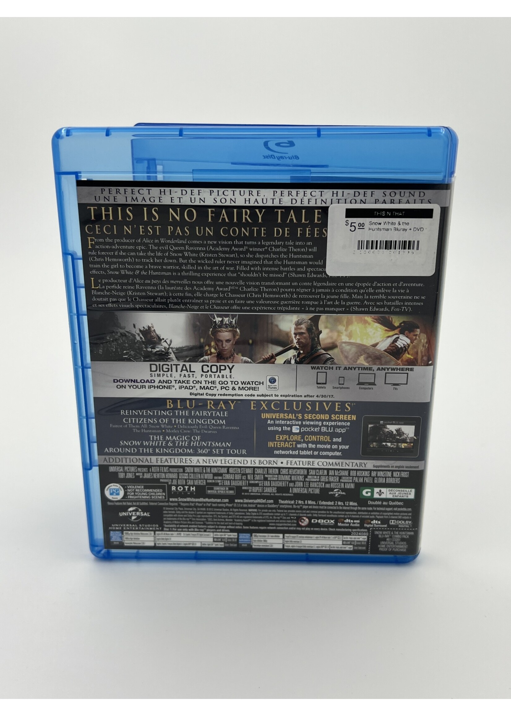 Bluray Snow White And the Huntsman Bluray