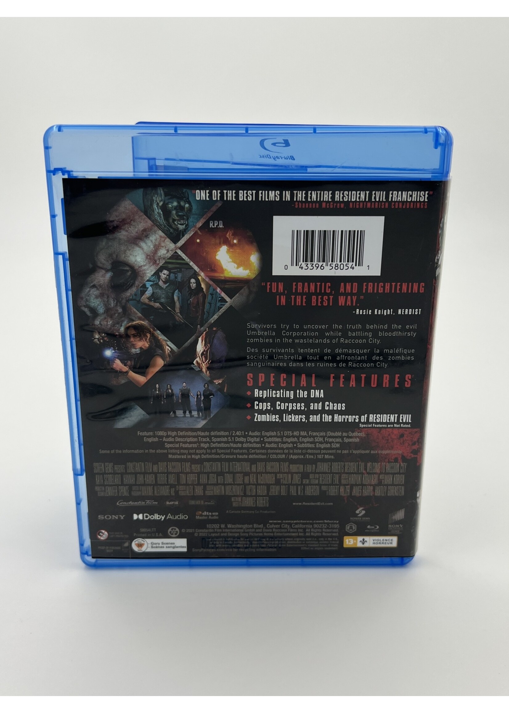 Bluray Resident Evil Welcome To Racoon City Bluray