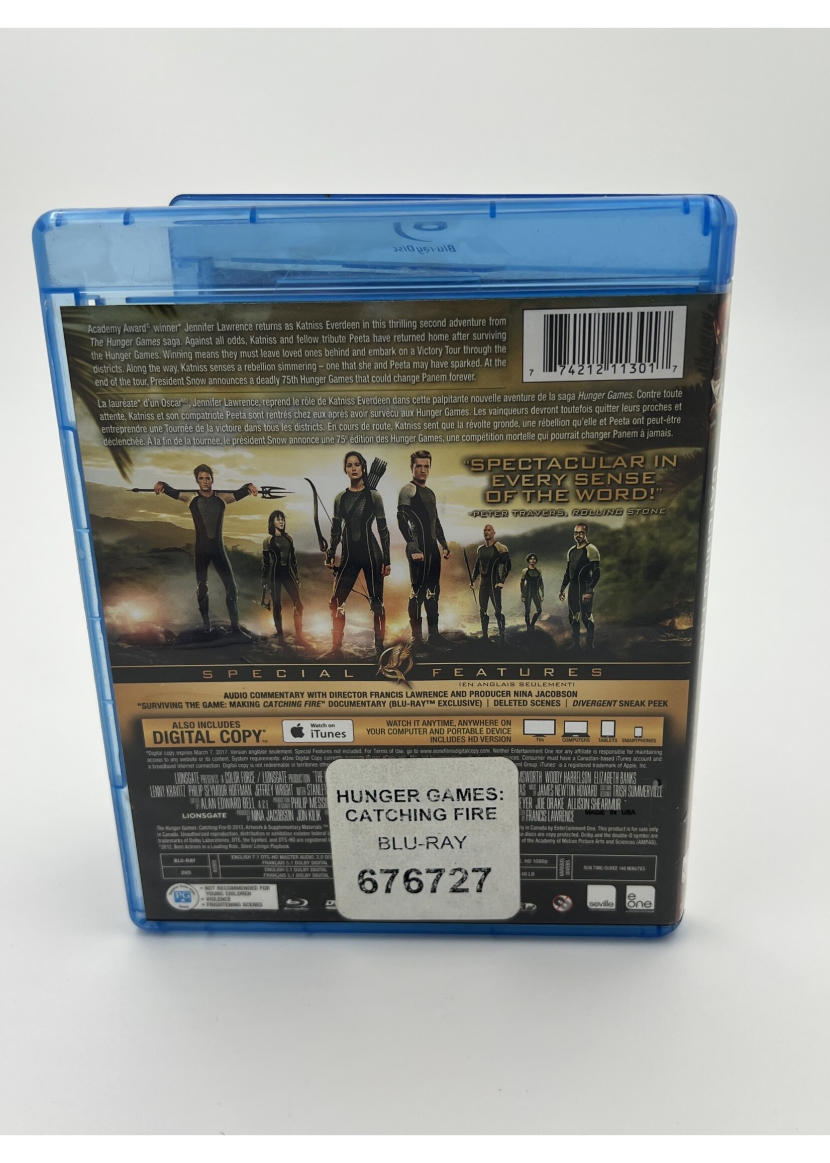 Bluray The Hunger Games Catching Fire Bluray