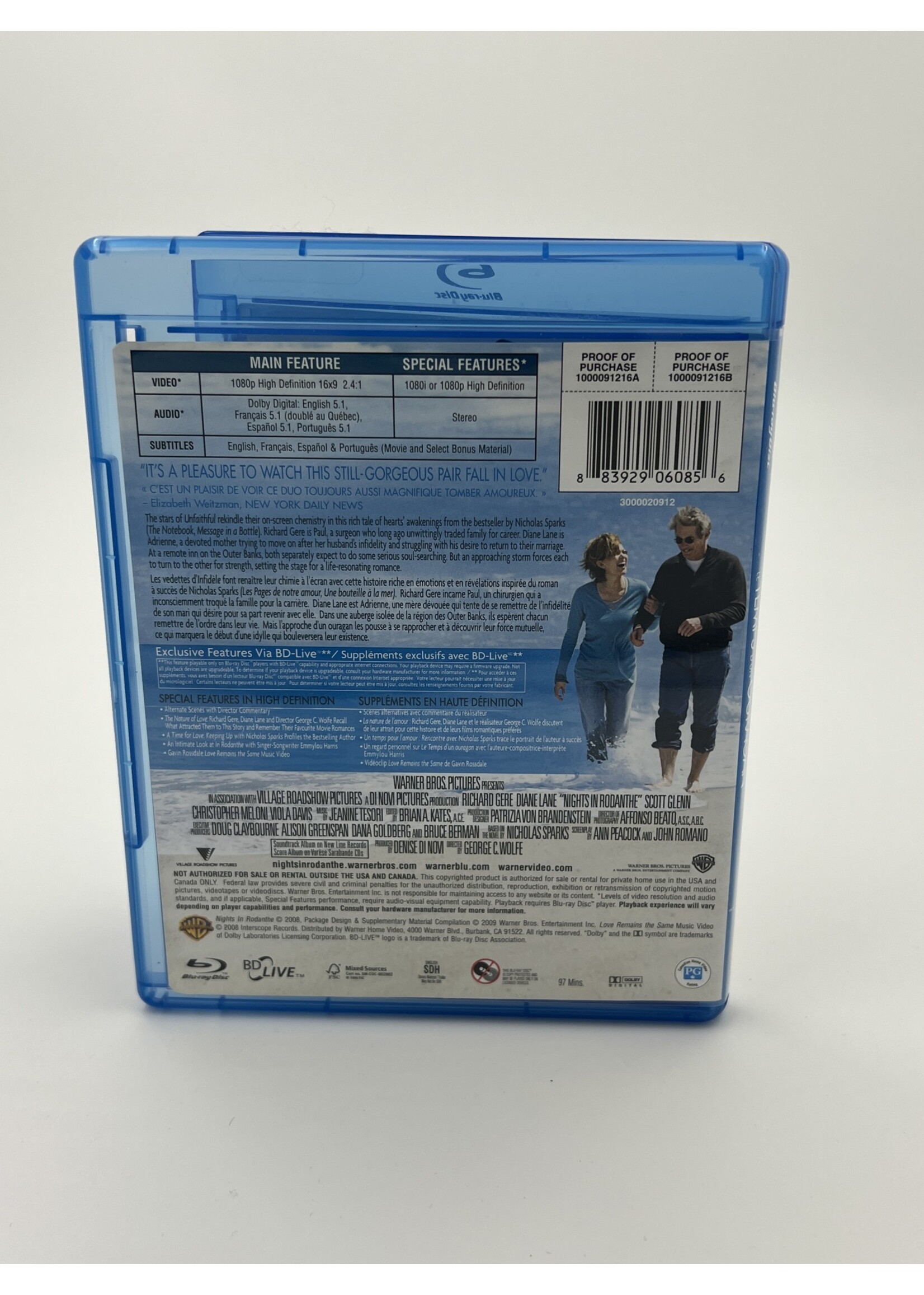 Bluray Nights In Rodanthe Bluray
