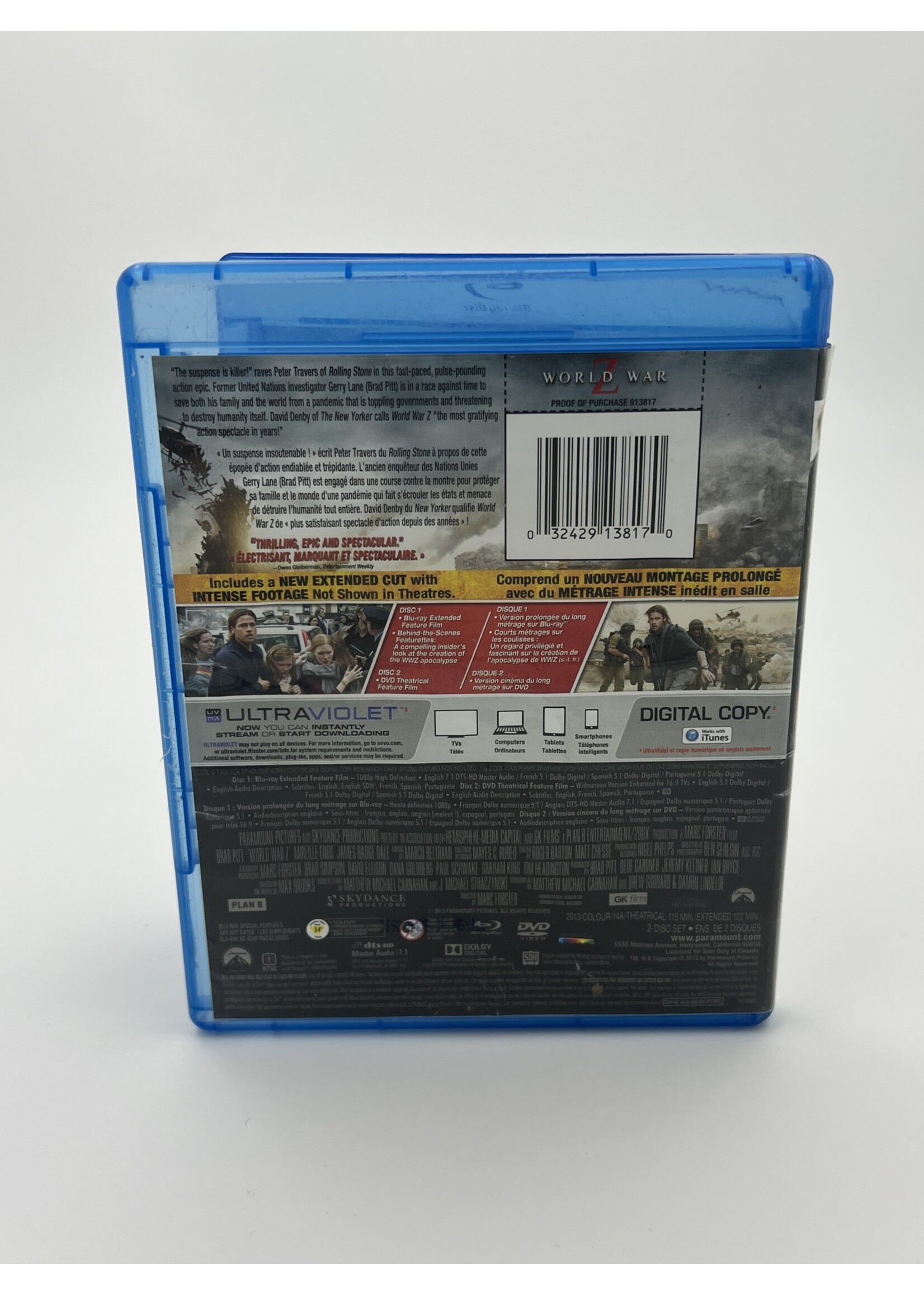 Bluray World War Z Bluray