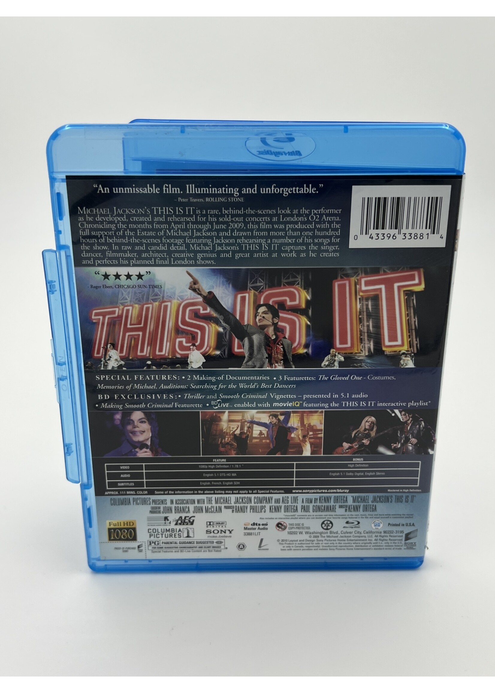 Bluray Michael Jacksons This Is It Bluray