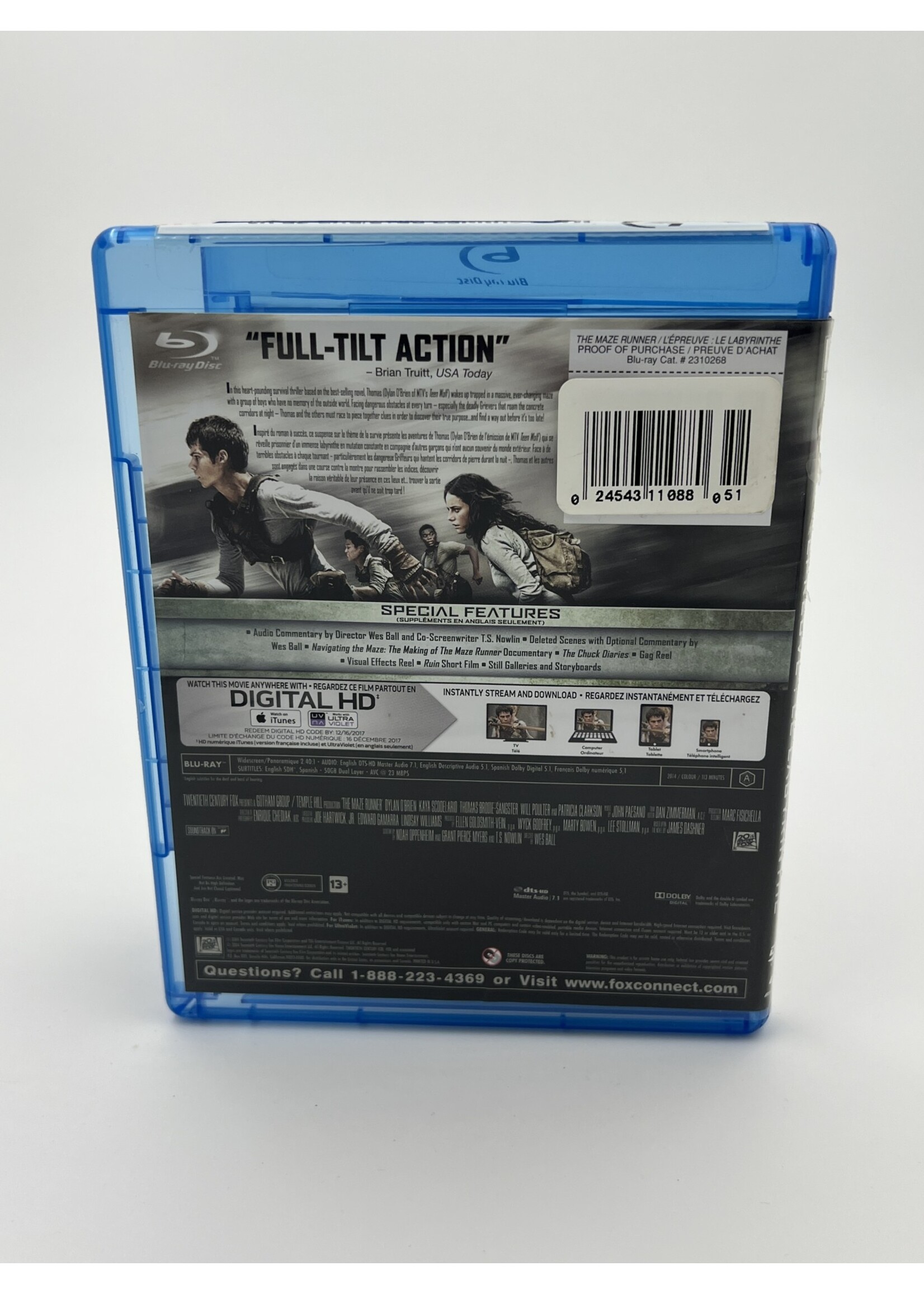 Bluray The Maze Runner Bluray