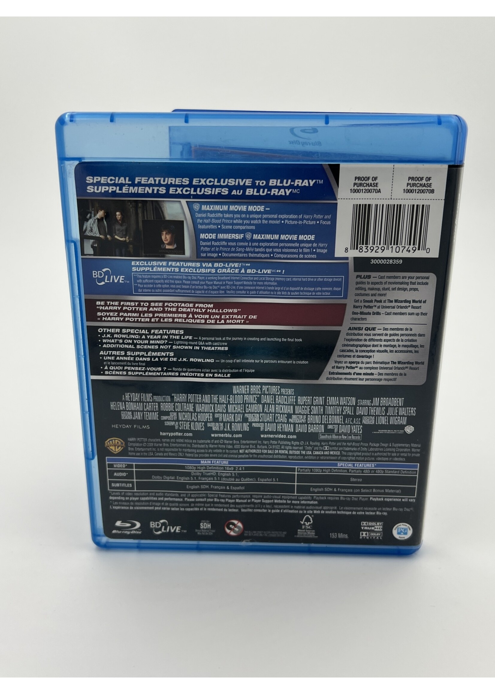 Bluray Harry Potter And The Half Blood Prince Bluray