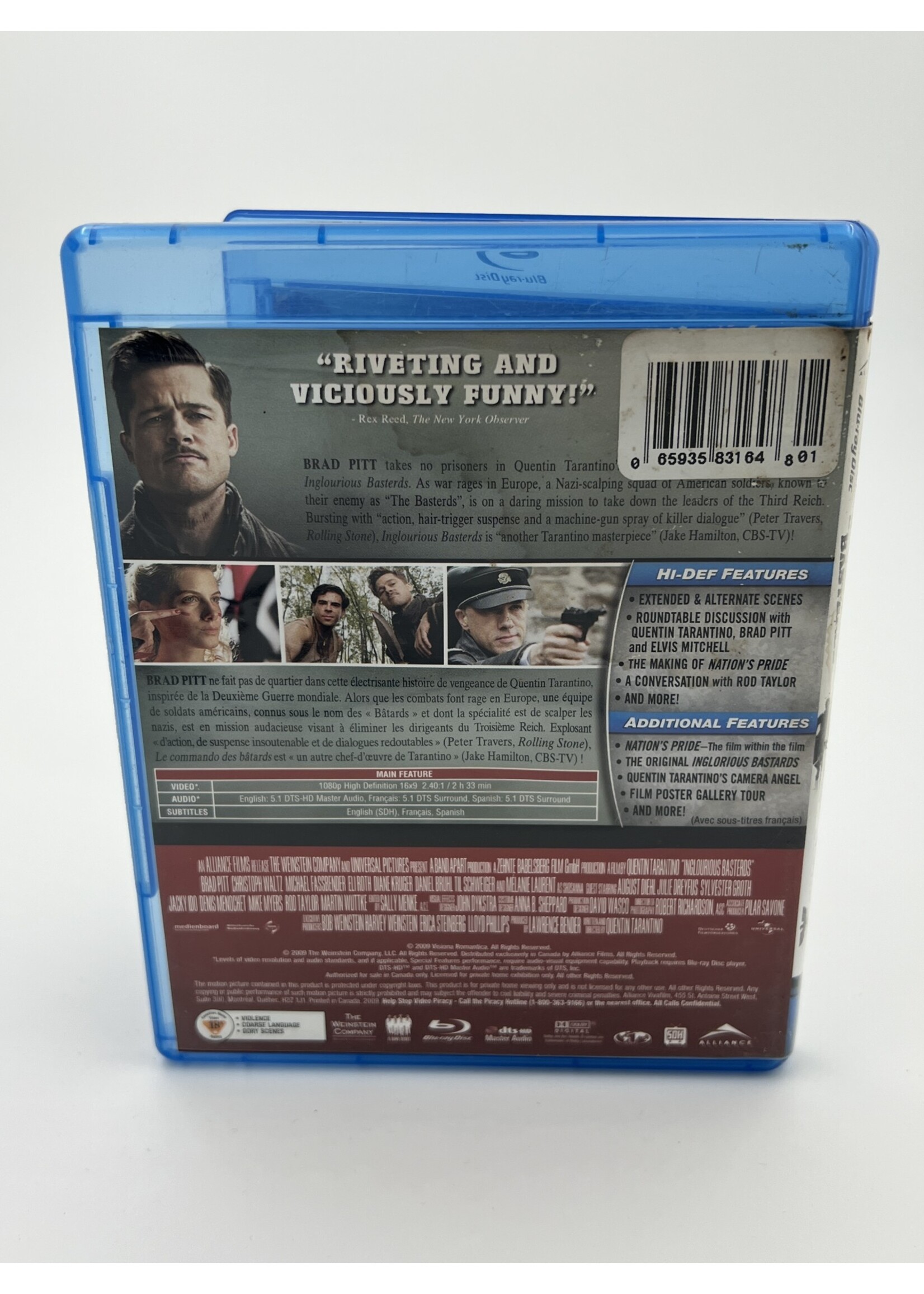 Bluray Inglourious Bastards Bluray