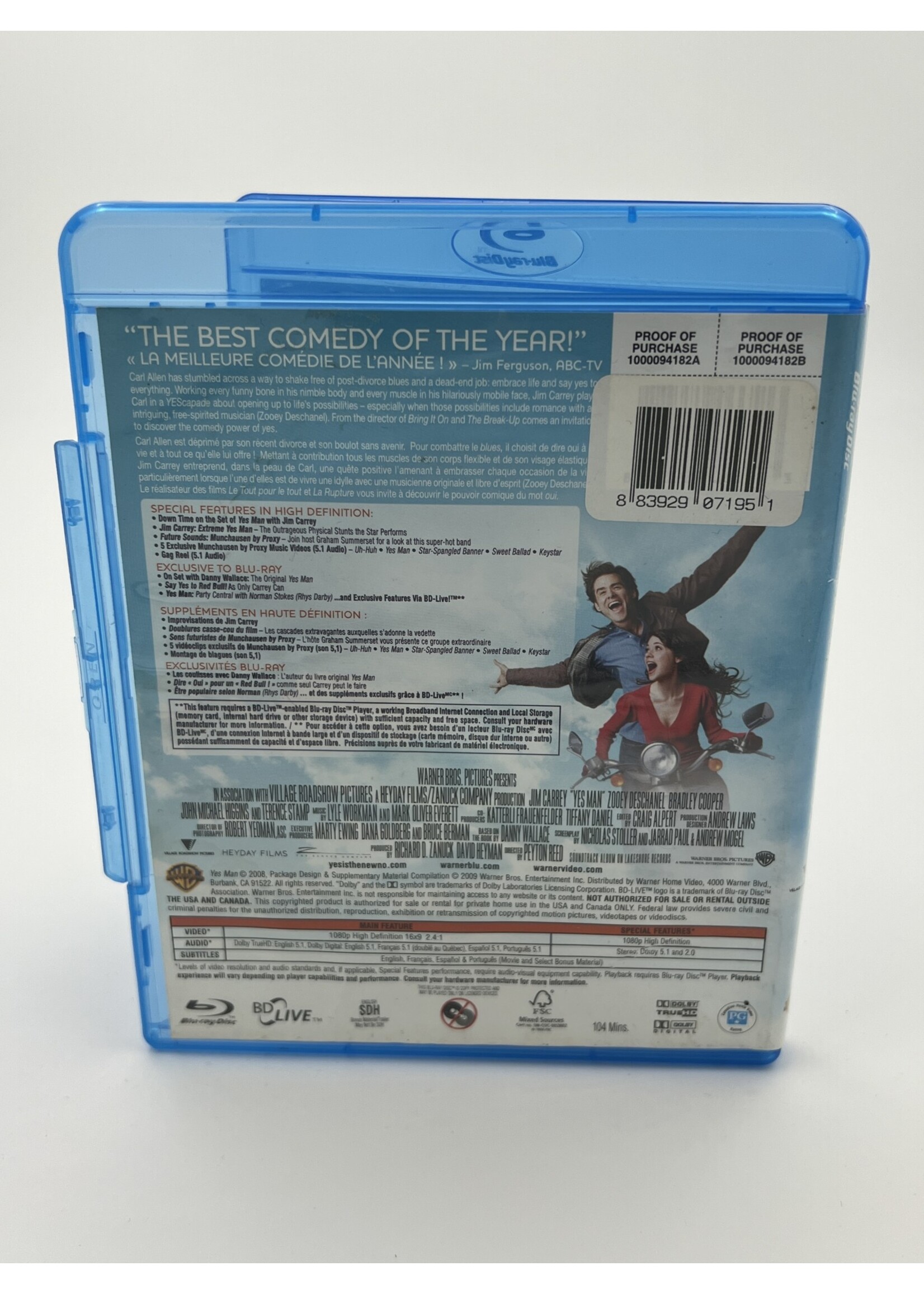 Bluray Yes Man Bluray