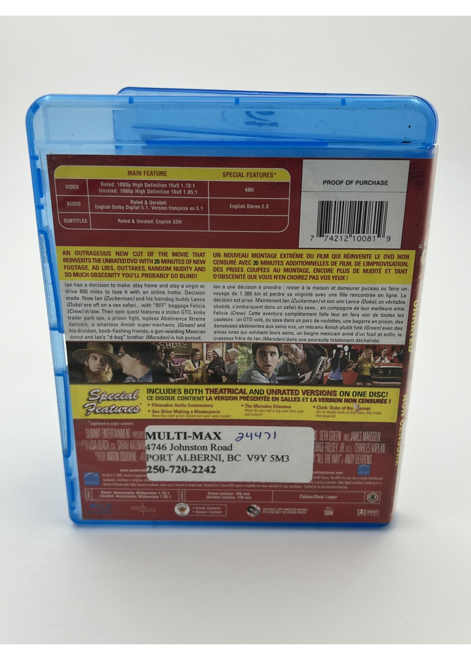 Bluray   Sex Drive Unrated Bluray