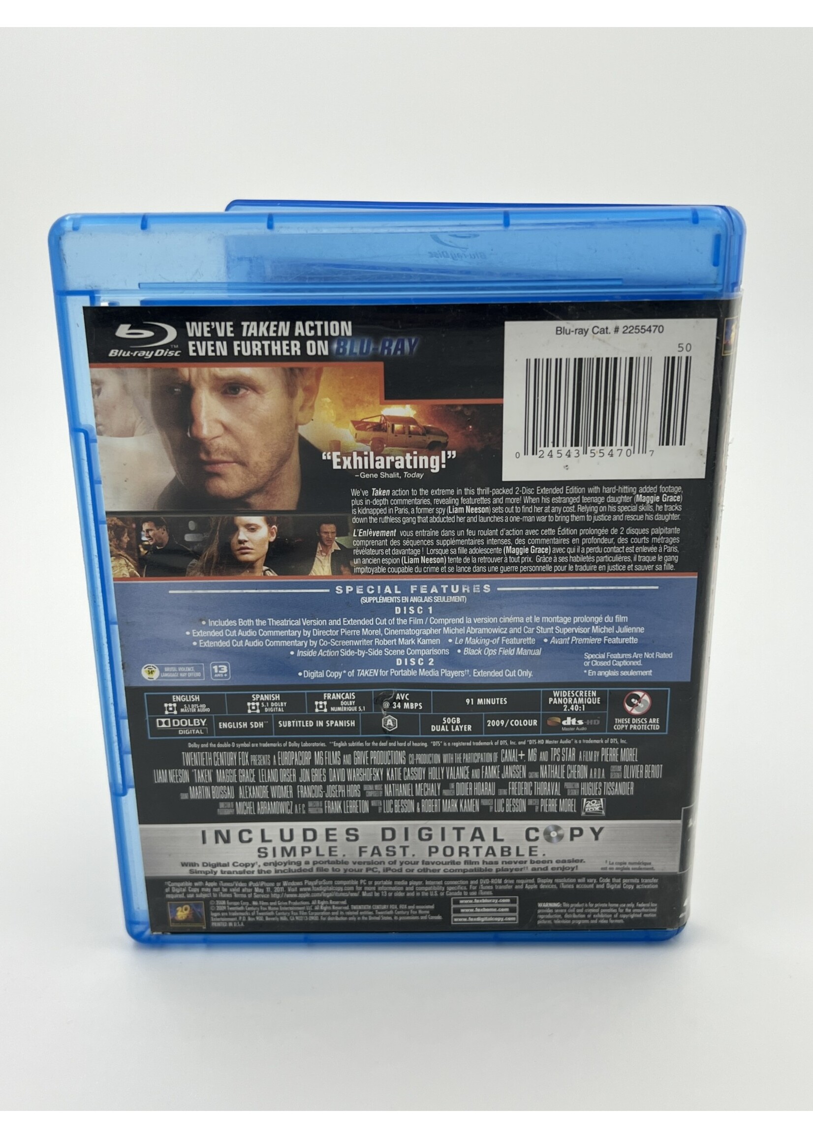 Bluray Taken 2 disc Extended Cut Bluray