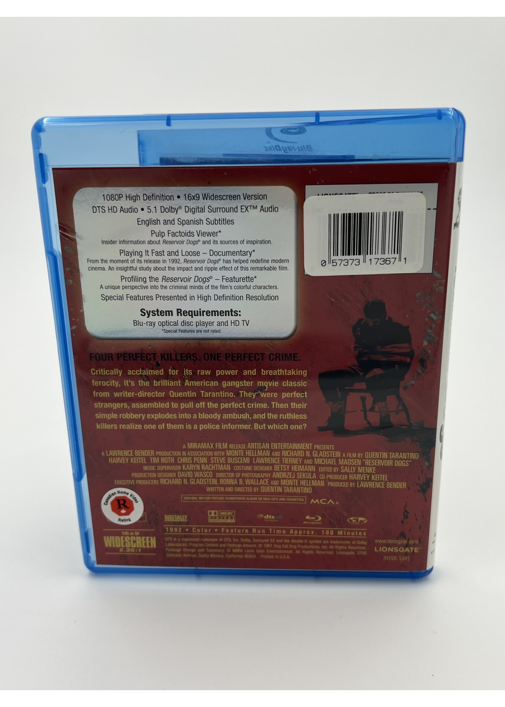Bluray Reservoir Dogs 15th Anniversary Bluray