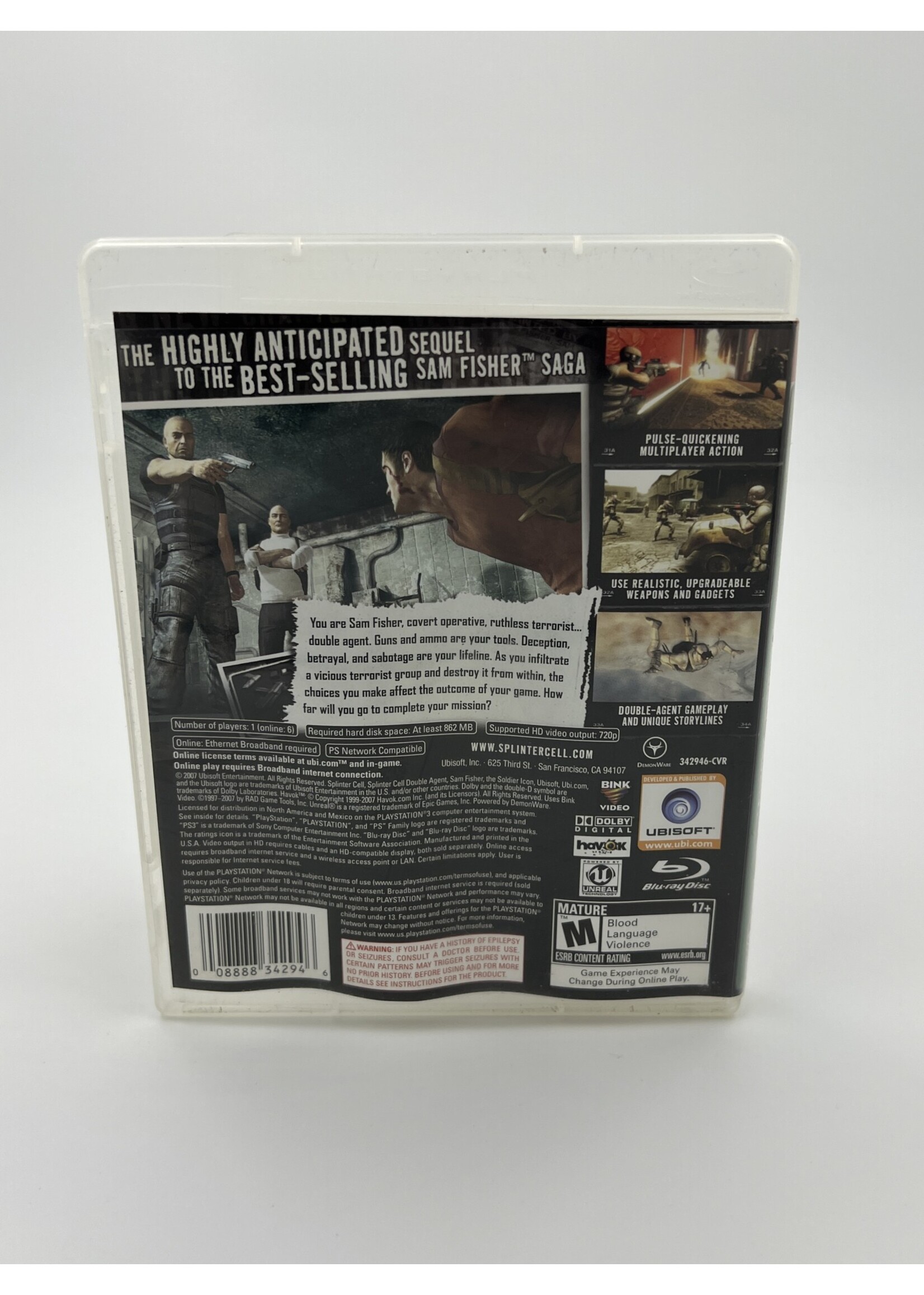 Sony Tom Clancys Splinter Cell Double Agent PS3