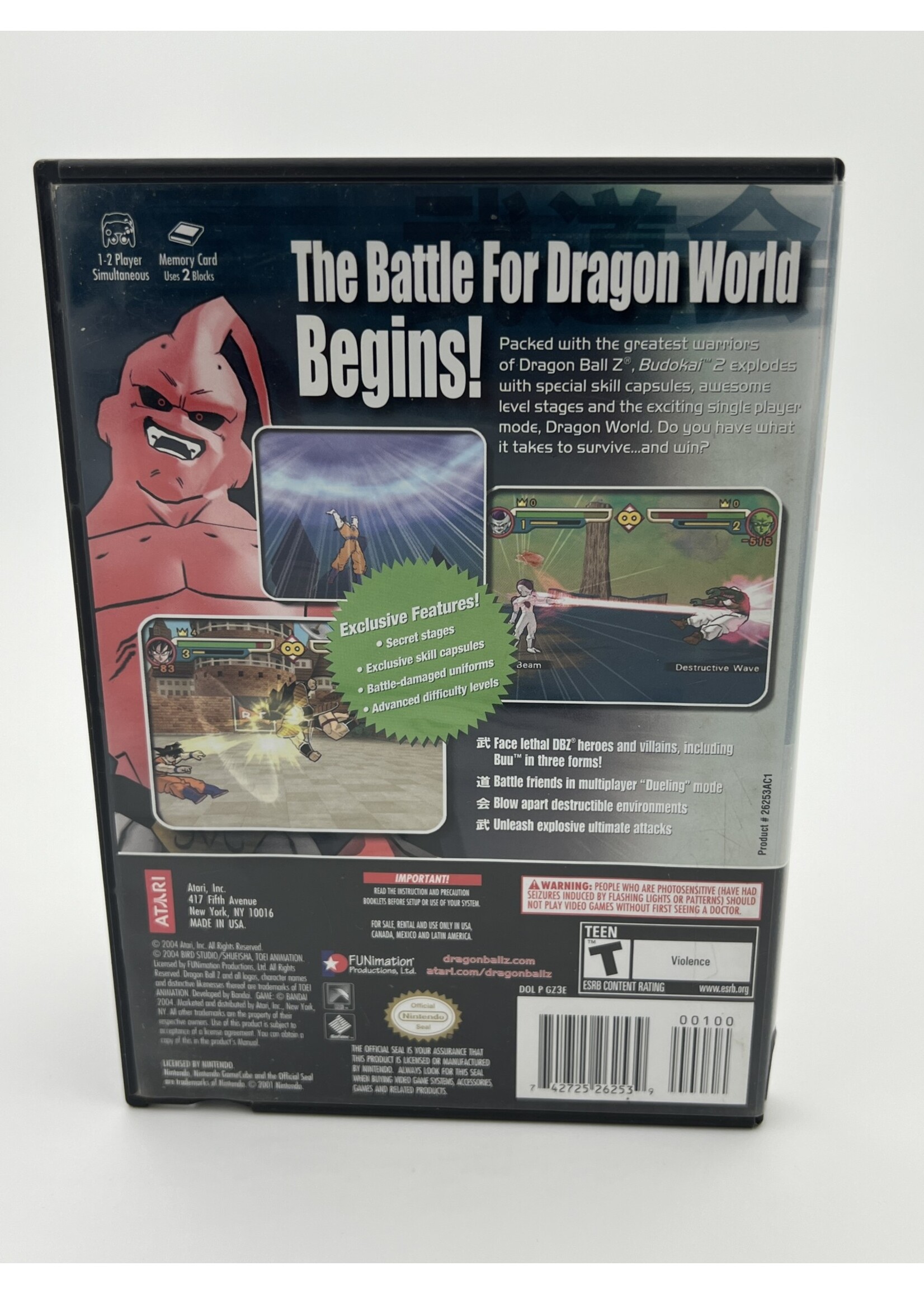 Nintendo Dragonball Z Budokai 2 Gamecube