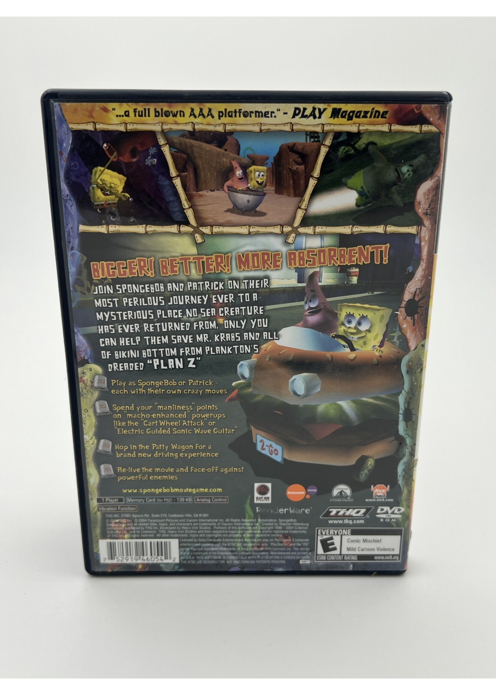 Sony The Spongebob Squarepants Movie PS2