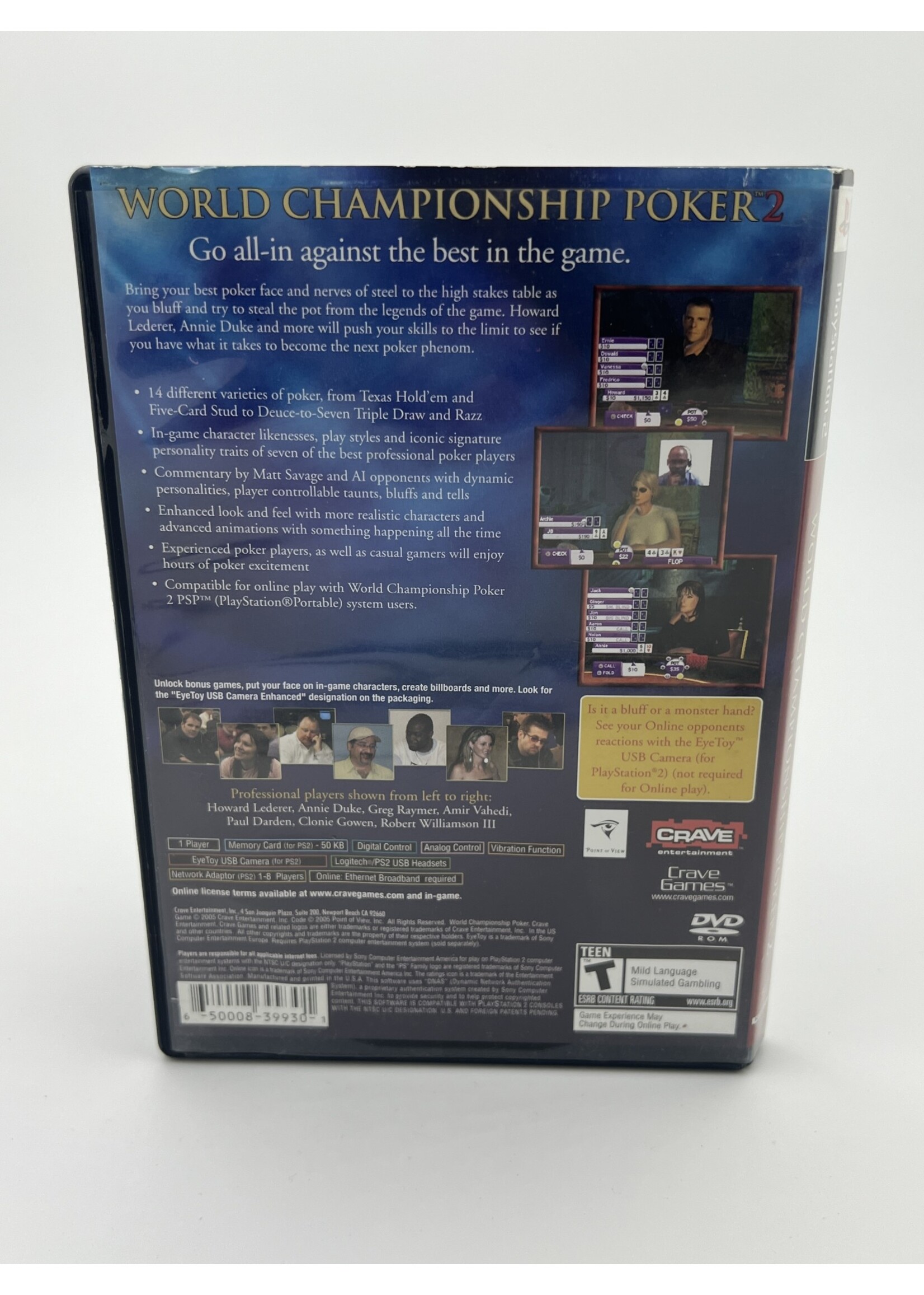 Sony World Championship Poker 2 Featuring Howard Lederer PS2