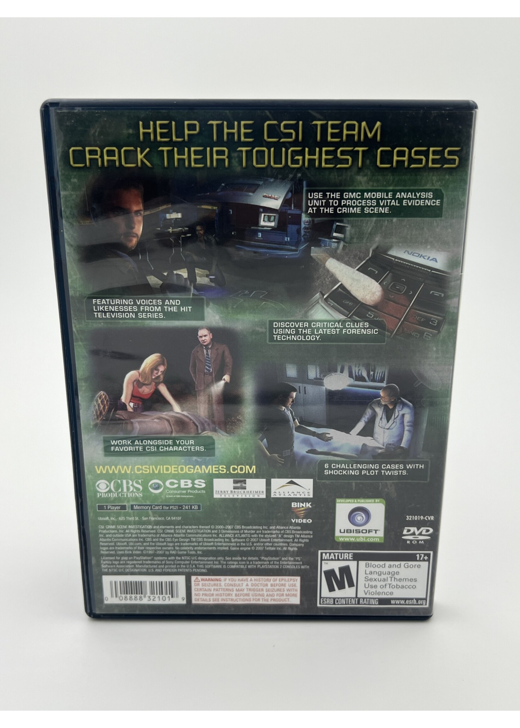 Sony CSI Crime Scene Investigation 3 Dimensions Of Murder PS2