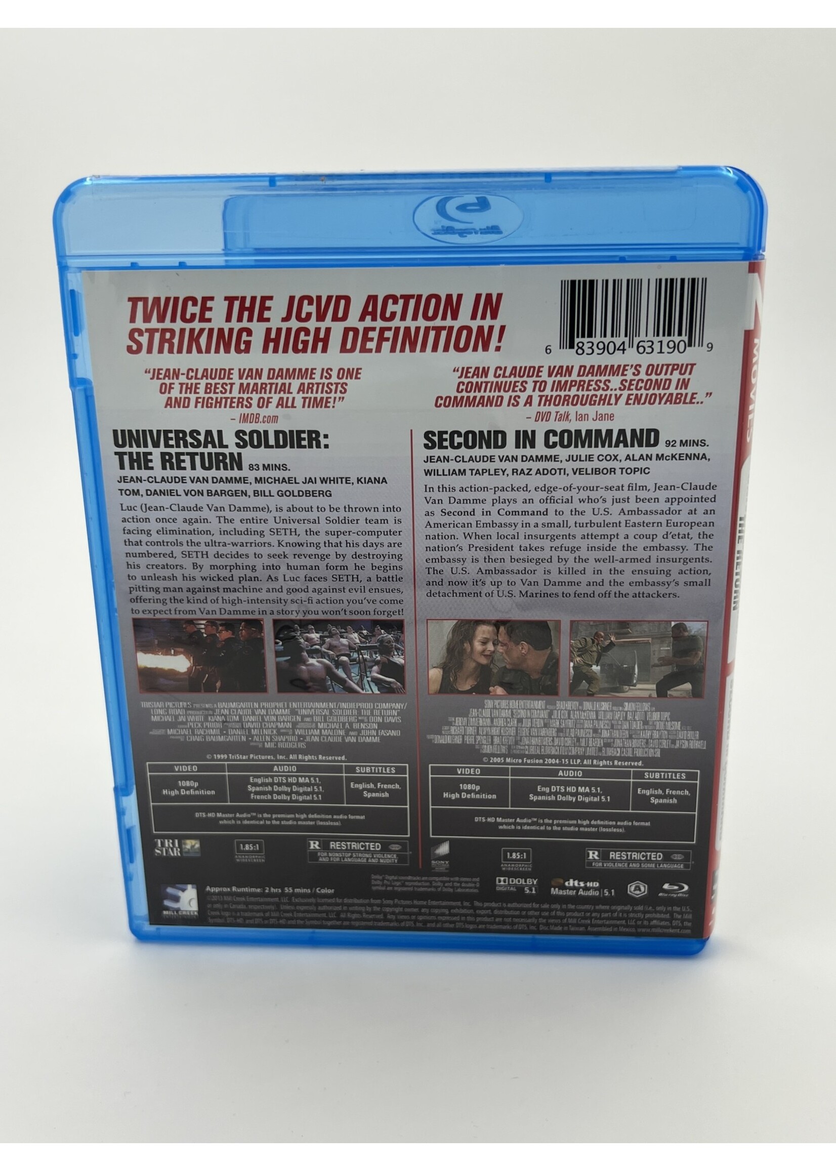 Bluray Jean Claude Van Damme Double Feature Bluray