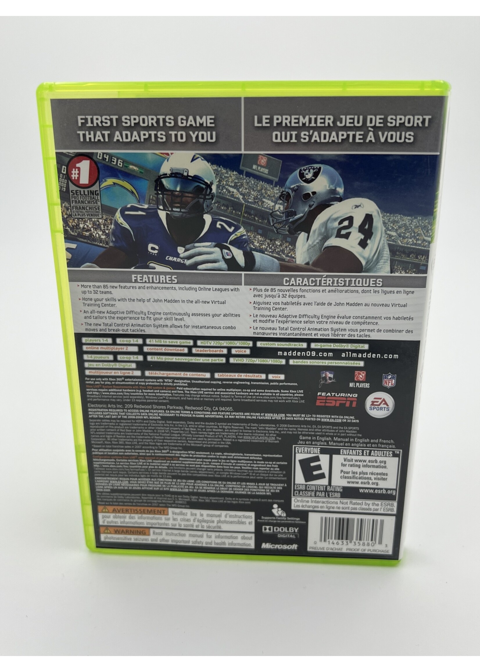 Xbox   Madden NFL 09 Xbox 360