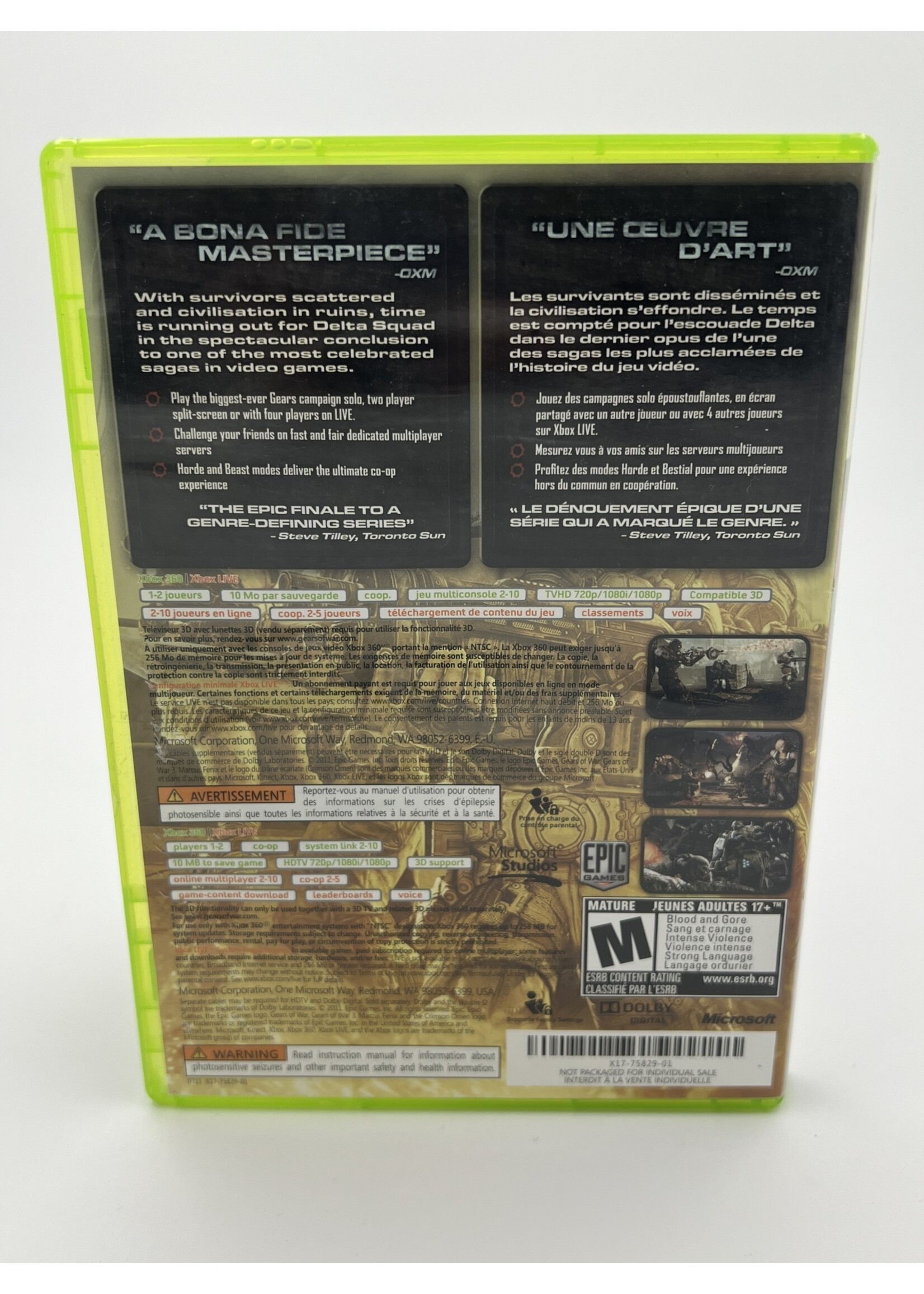 Xbox Gears Of War 3 Xbox 360