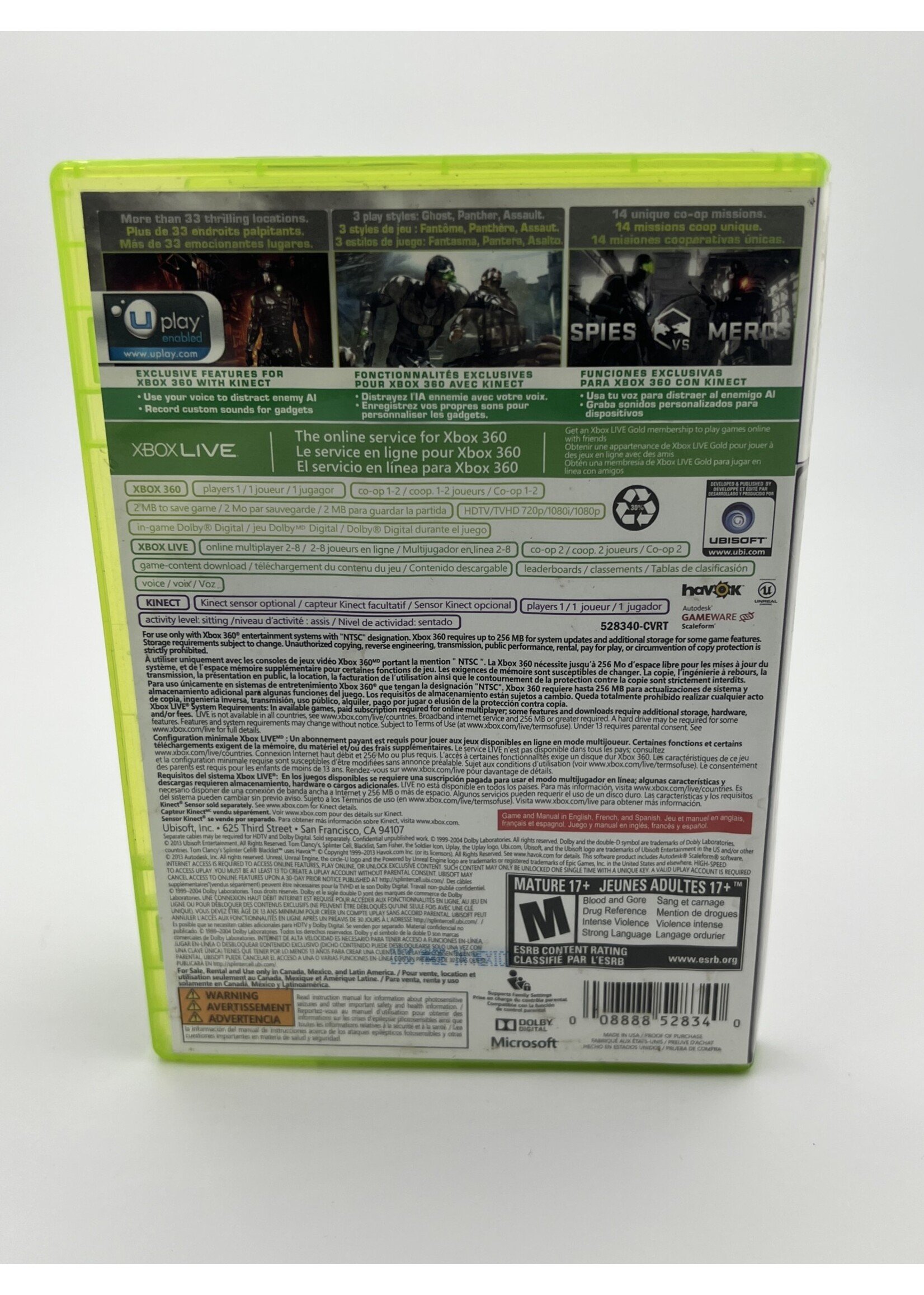 Xbox   Tom Clancy Splinter Cell Blacklist Signature Edition Xbox 360