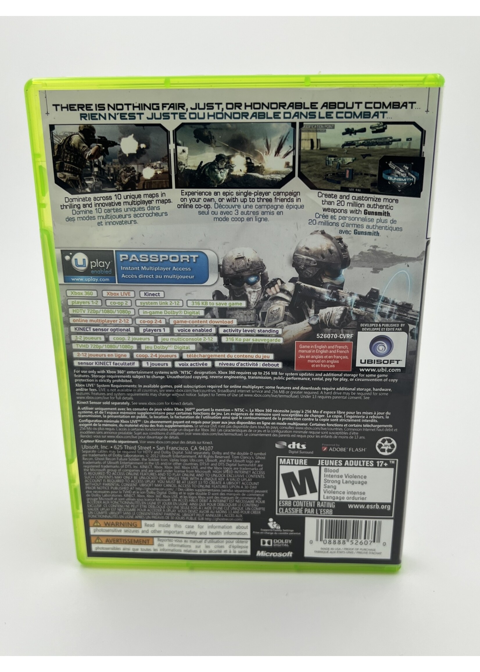 Xbox   Tom Clancy Ghost Recon Future Soldier Xbox 360