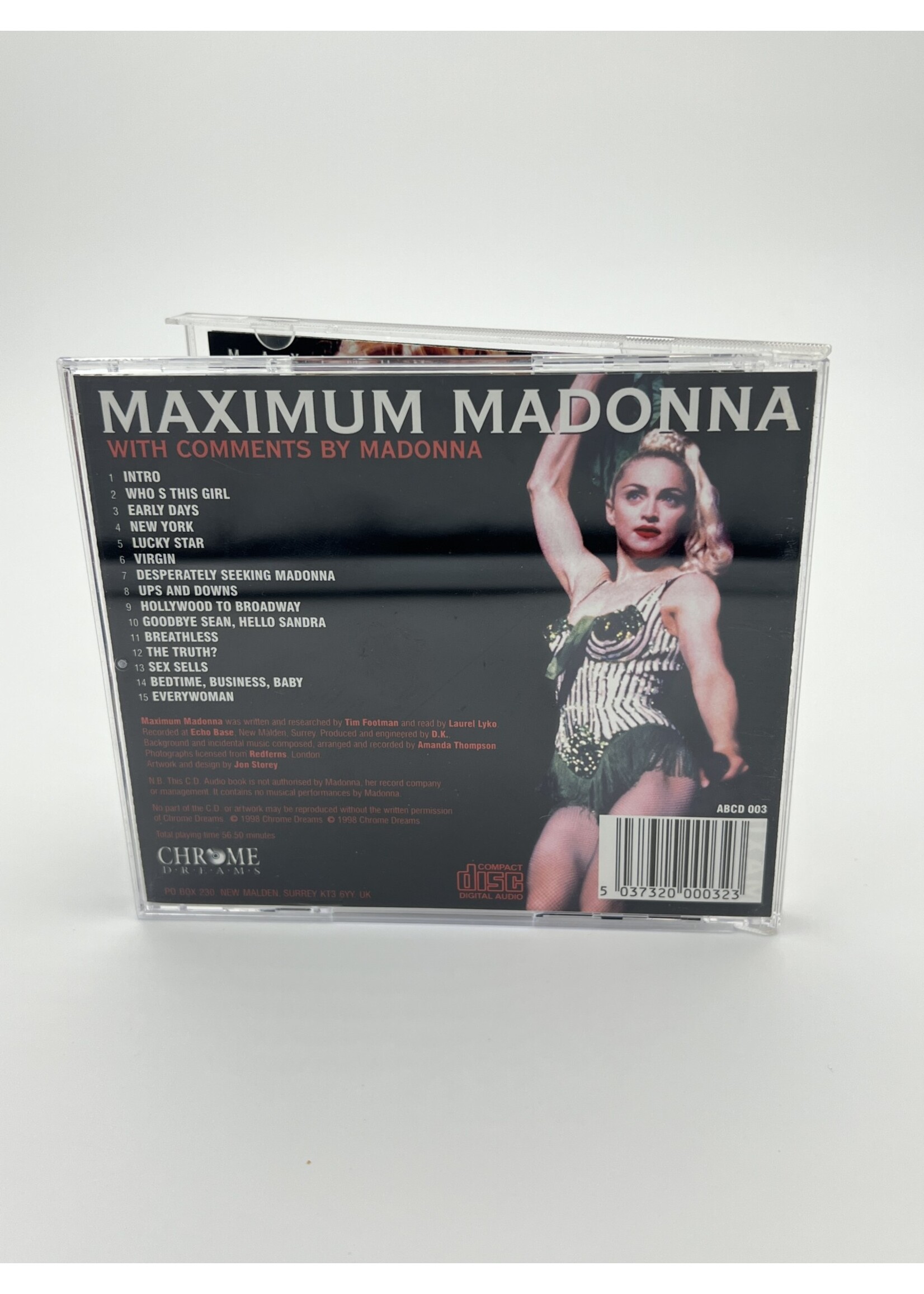 CD   Maximum Madonna Unauthorised Biography CD
