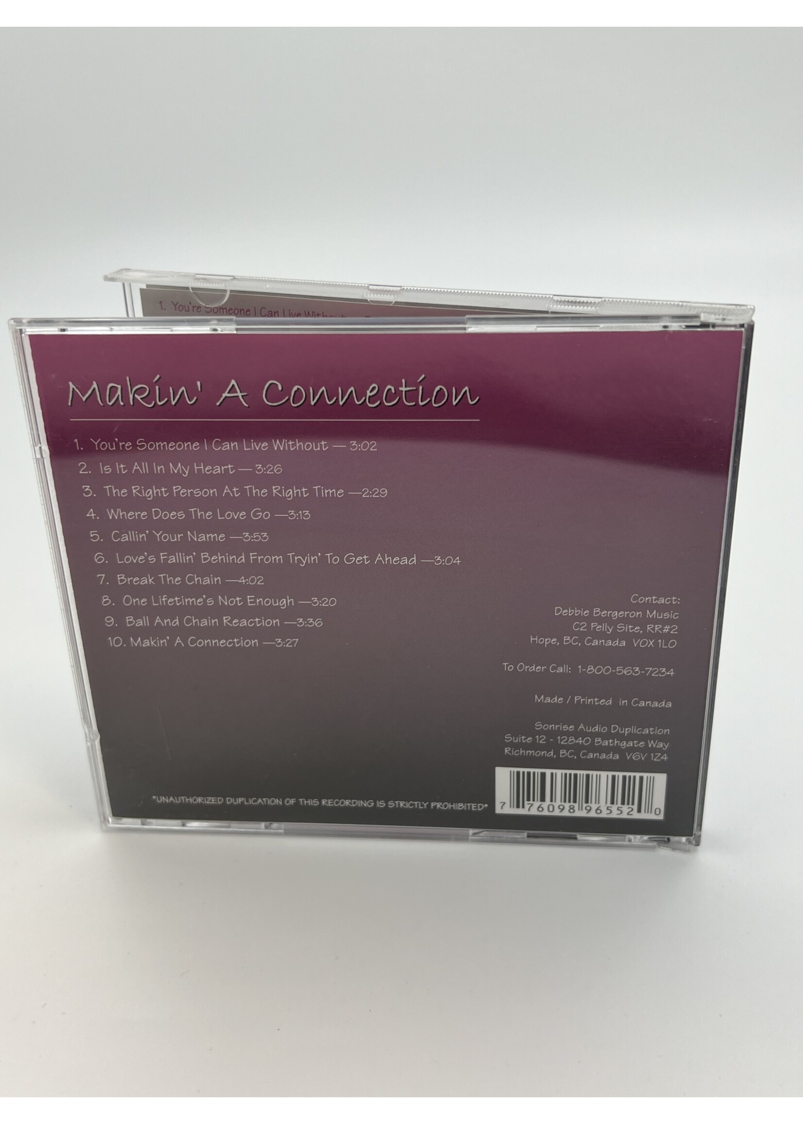 CD Debbie Bergeron Makin A Connection CD