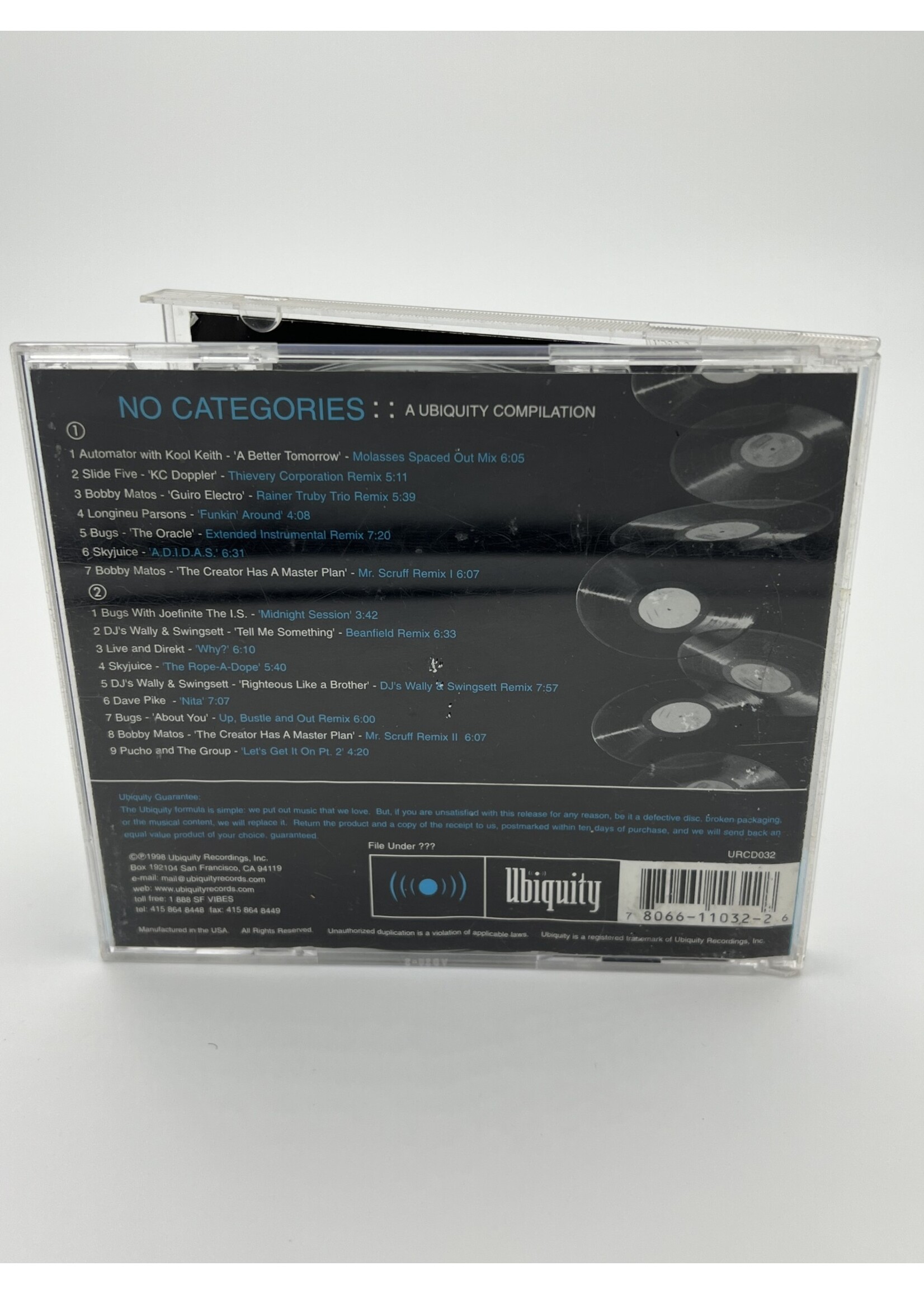 CD No Categories A Ubiquity Compilation Various Artist CD
