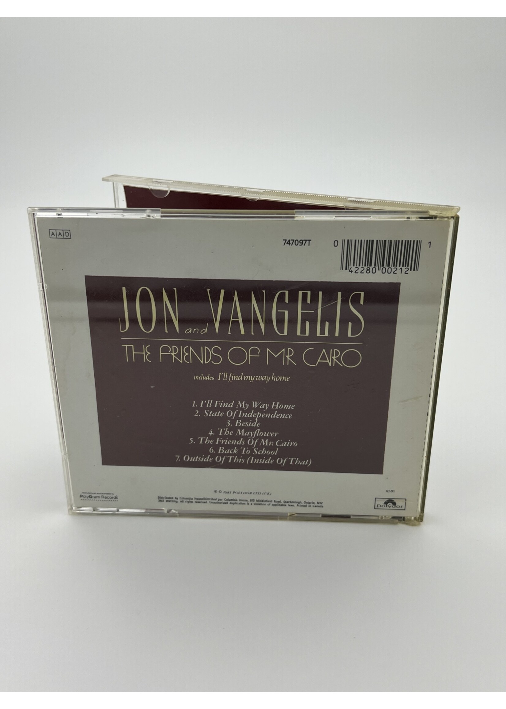 CD   Jon And Vangelis The Friends Of Mr Cairo CD