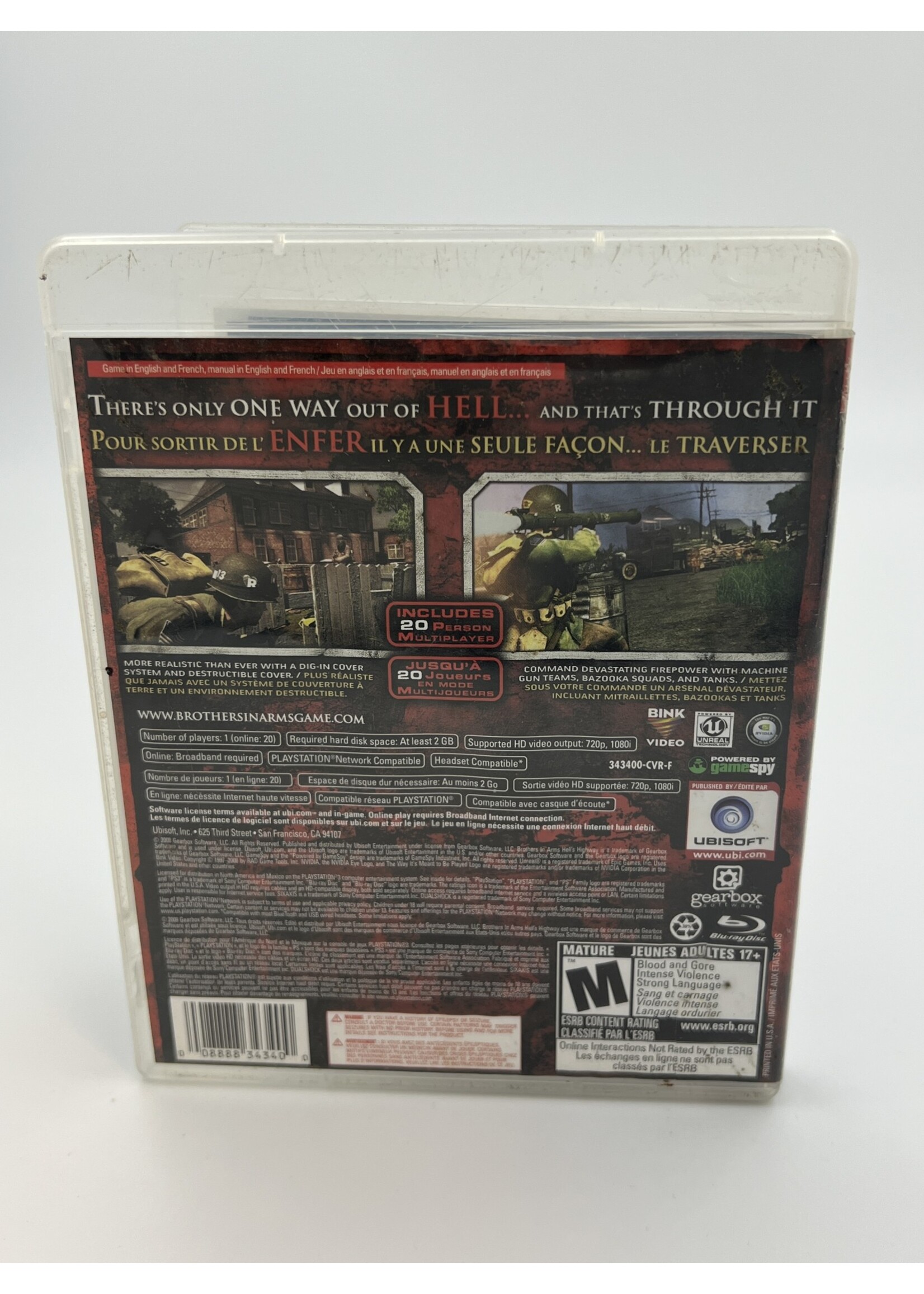 Sony Brothers In Arms Hells Highway PS3