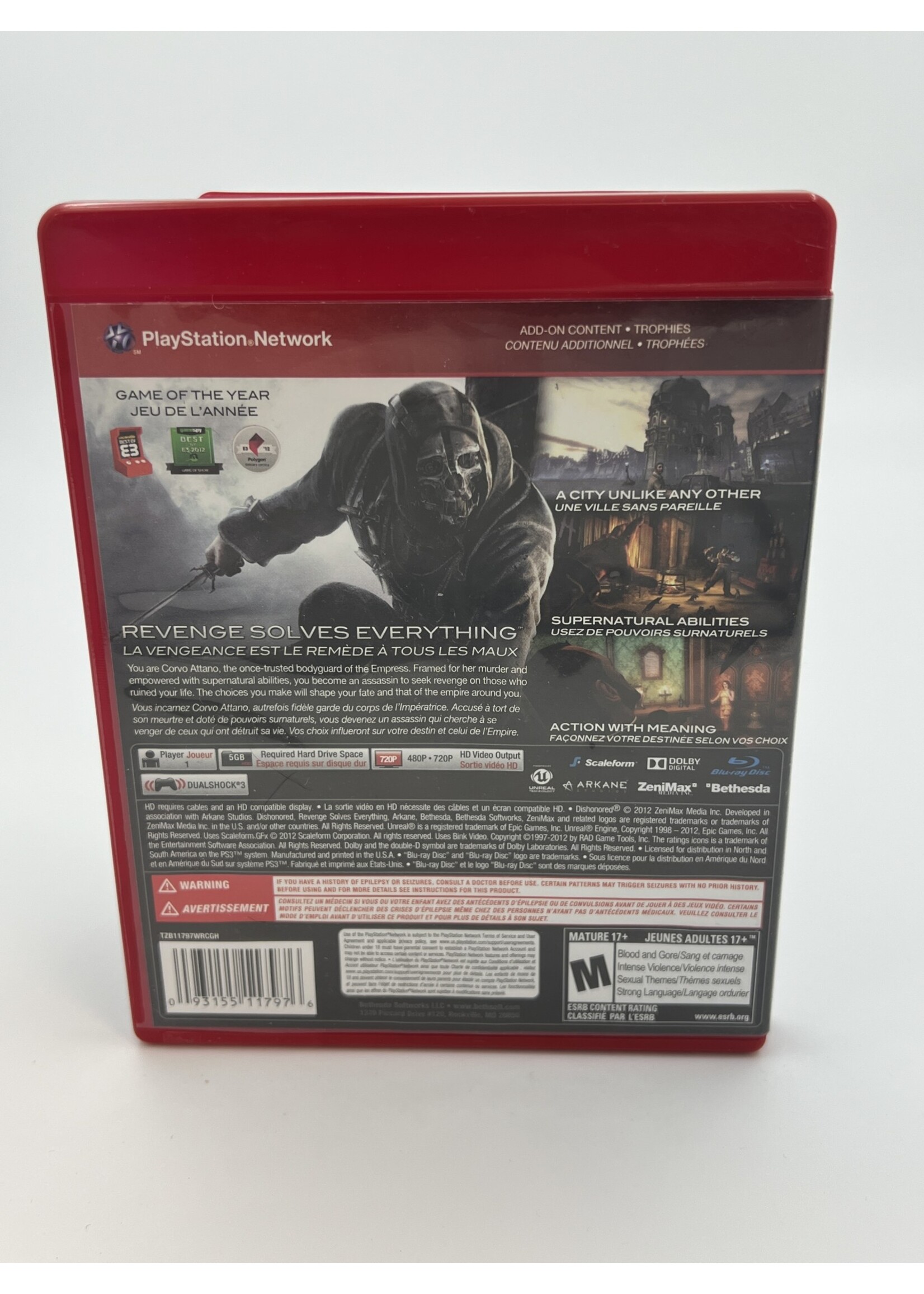 Sony Dishonored Greatest Hits PS3