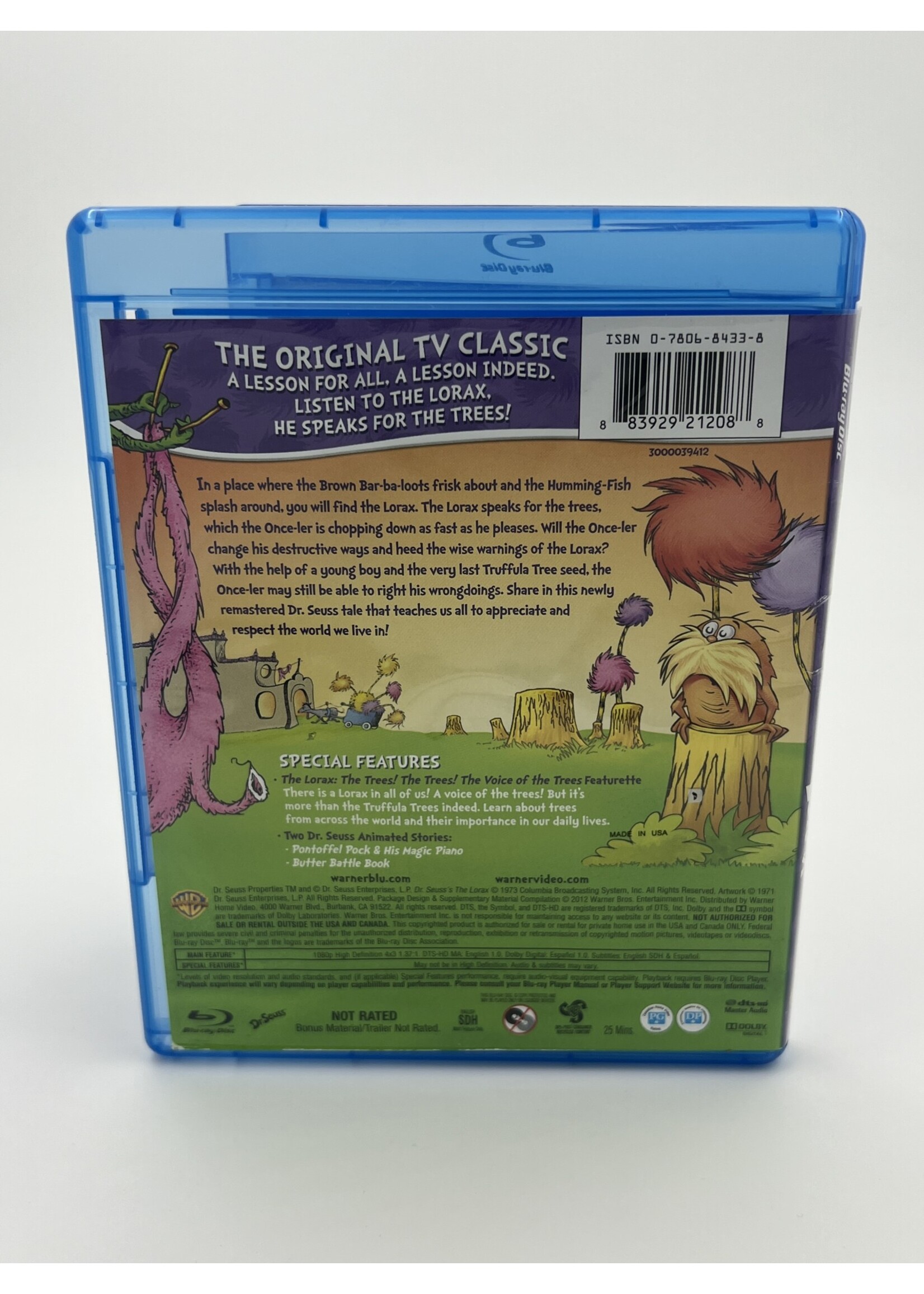 Bluray The Lorax Dr Seusss Deluxe Edition Bluray