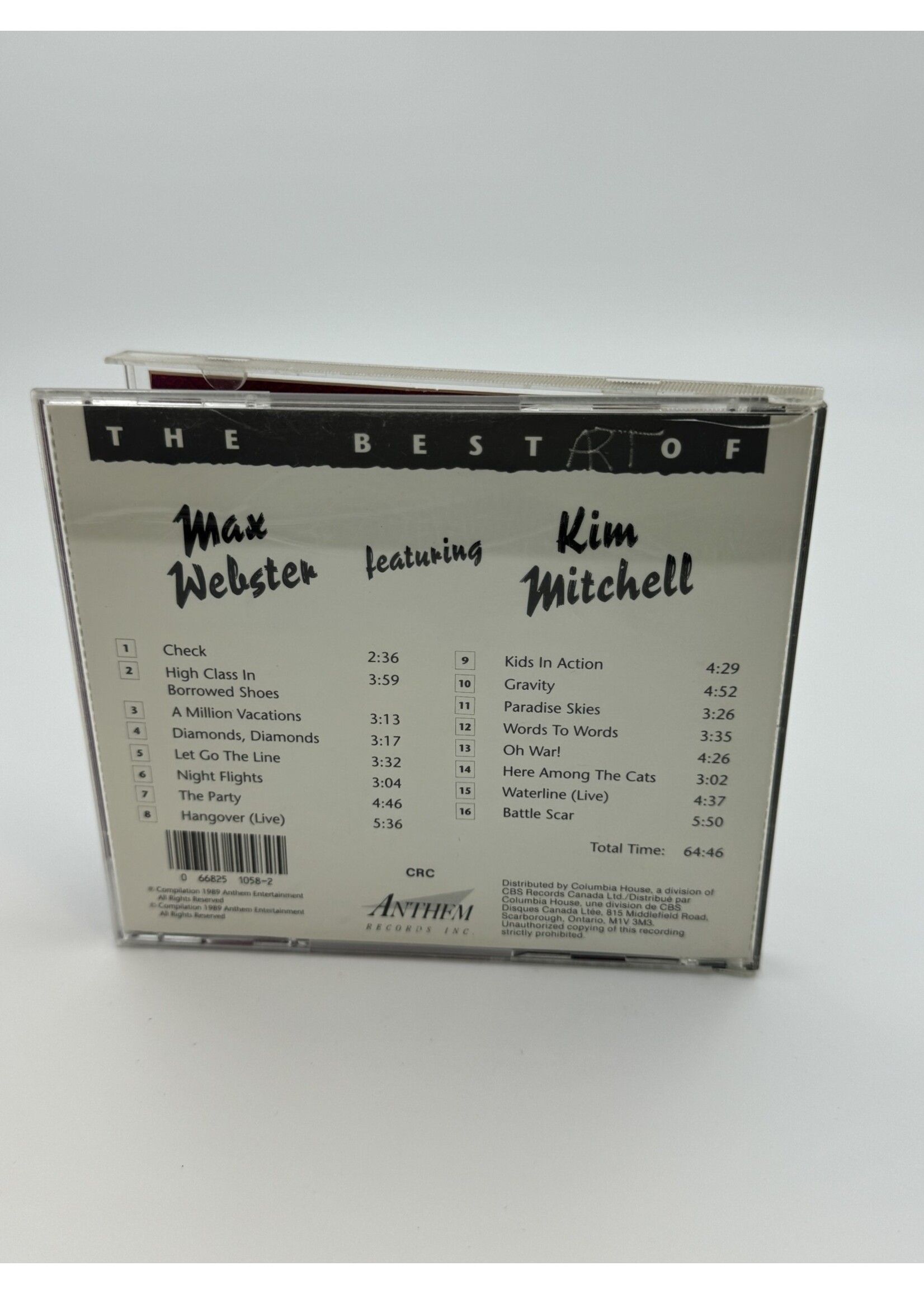 CD The Best Of Max Webster Featuring Kim Mitchell CD
