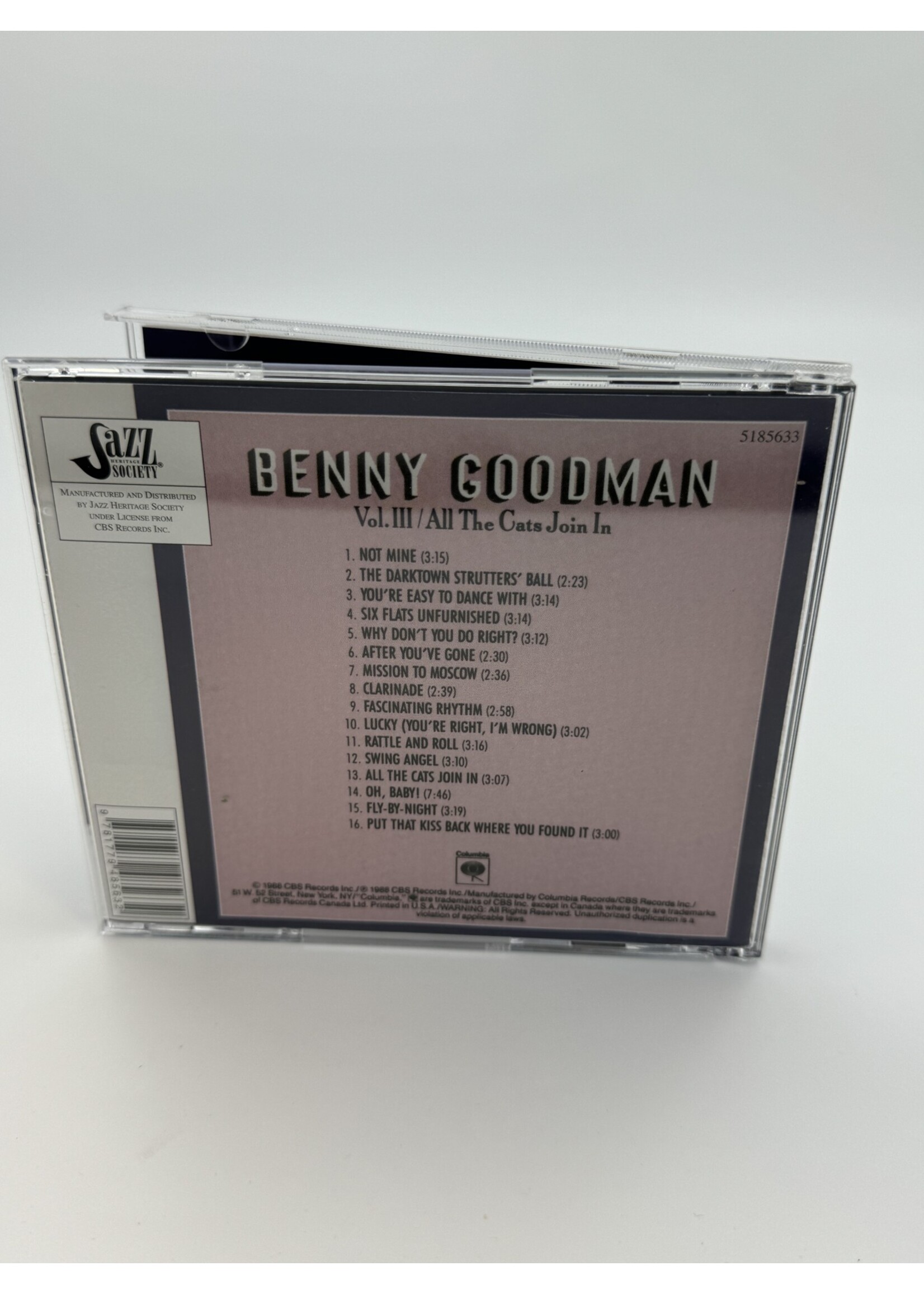 CD Benny Goodman Volume 3 All The Cats Join In CD