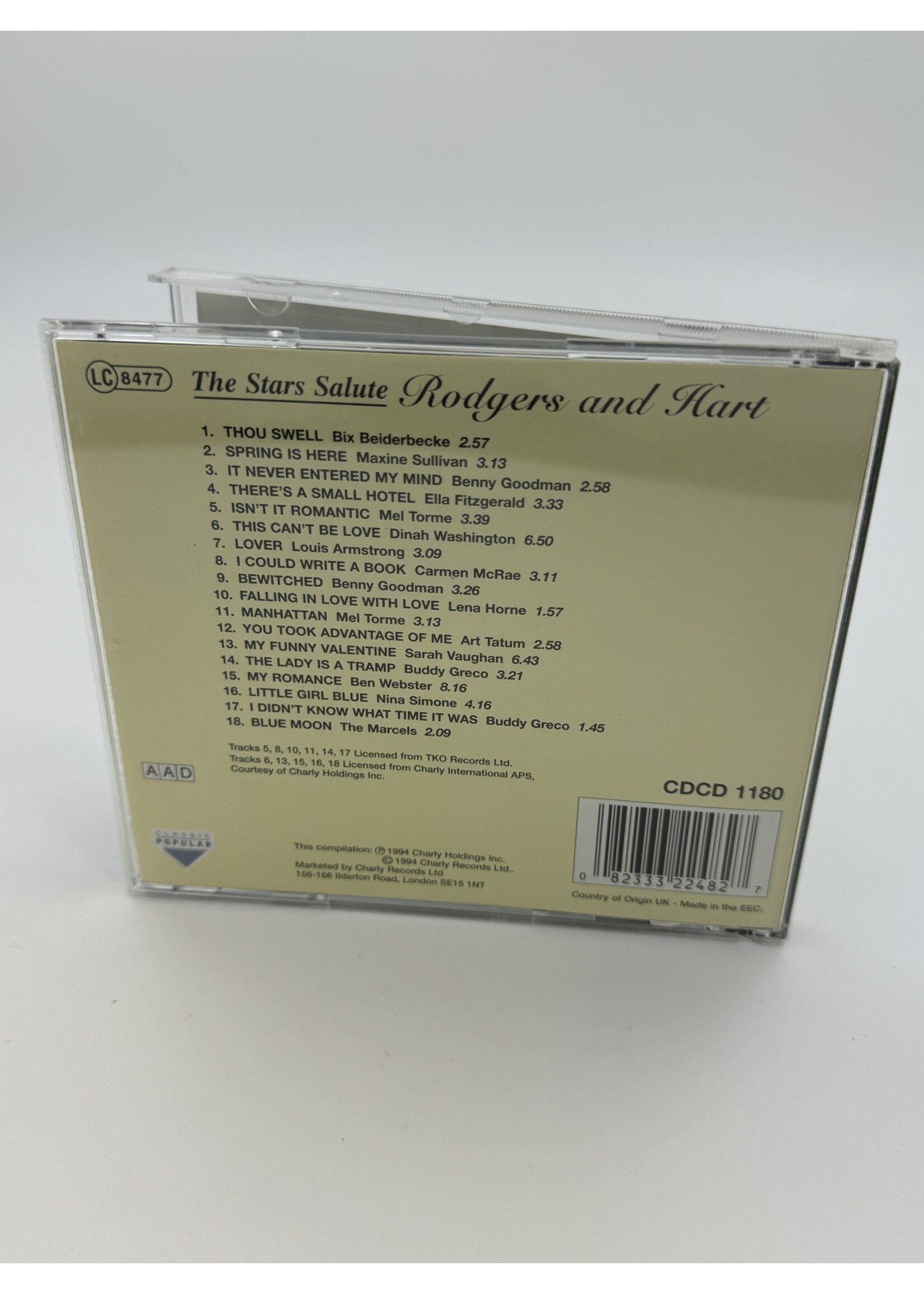 CD The Stars Salute Rodgers And Hart CD