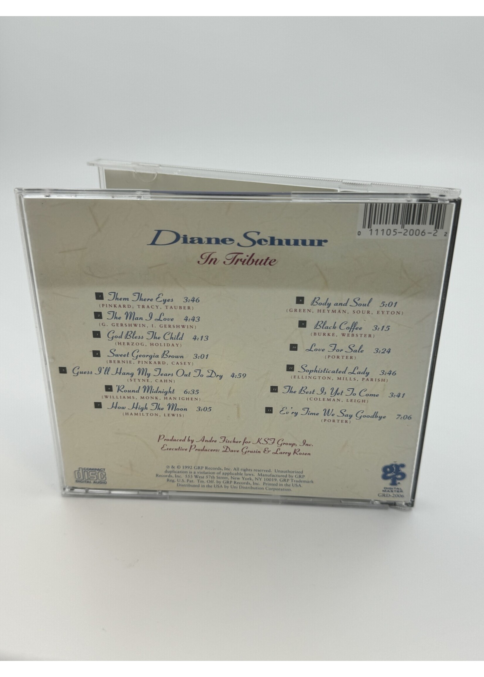 CD Diane Schuur In Tribute CD